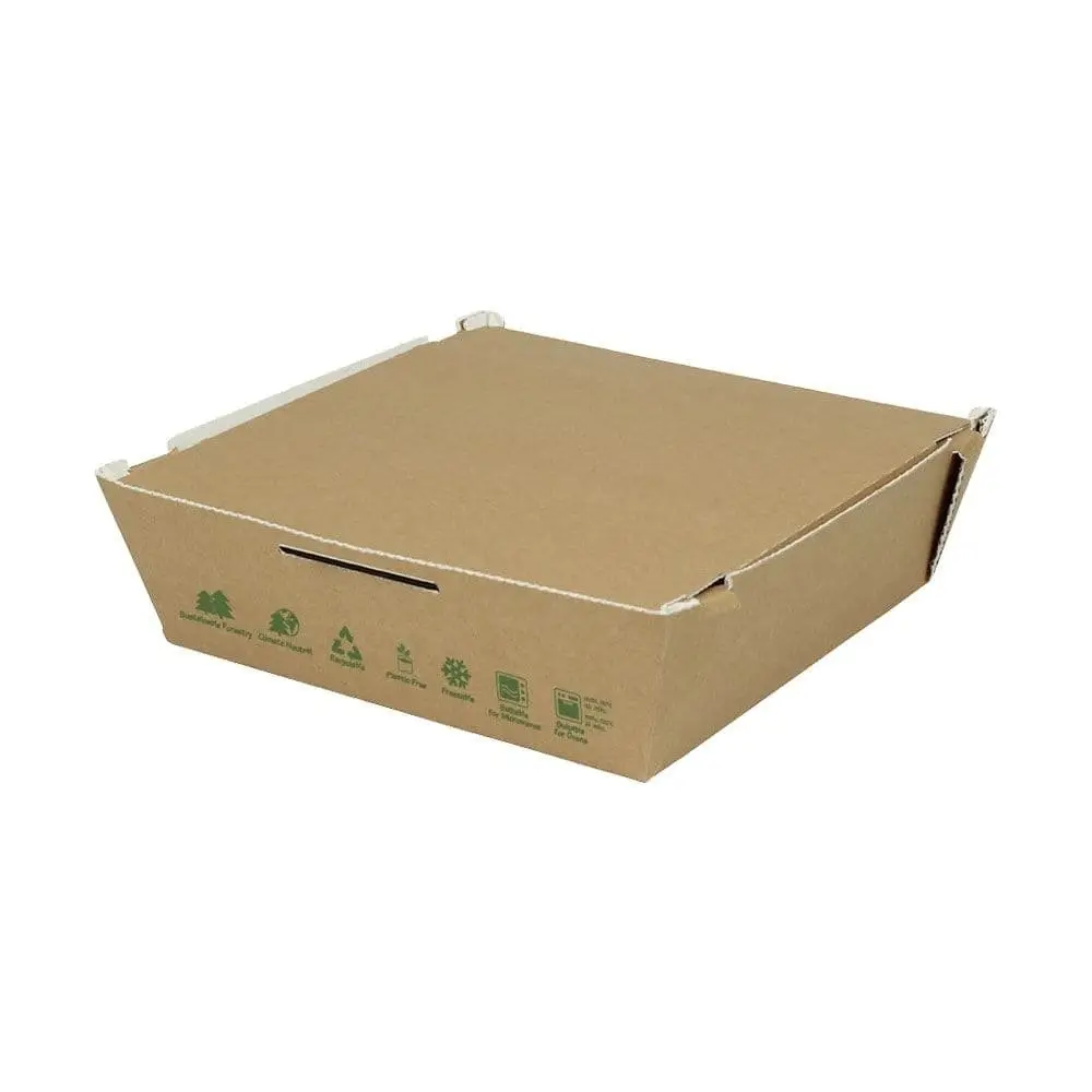 Take-away Boxen aus Karton 1700 ml, hitzebeständig, braun, biobeschichtet dfc042611-take-away-boxen-aus-karton-1700-ml-hitzebestaendig-braun-biobeschichtet