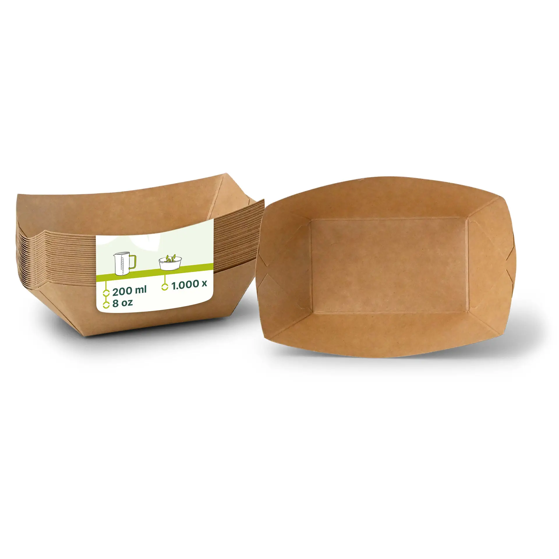 Snackschale aus Karton (beschichtet) 200 ml, 13 x 10 x 3 cm, braun Snackschale aus Karton (beschichtet) 200 ml, 13 x 10 x 3 cm, braun