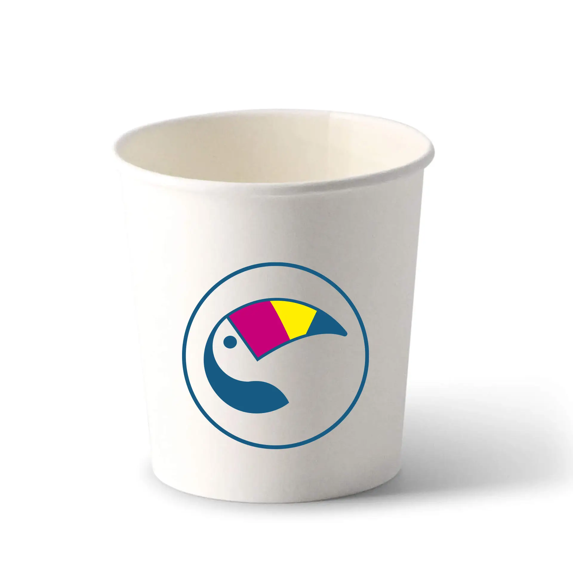 Suppenbecher to go bedruckt, 400 ml, Ø 95 mm, weiss, PLA-beschichtet