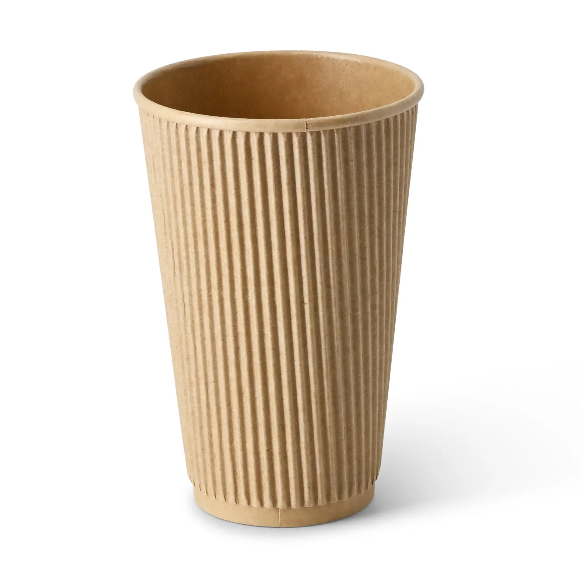 Riffelbecher / Kaffee to go Becher 400 ml / 16 oz, Ø 90 mm, braun dhd04963-riffelbecher-kaffee-to-go-becher-400-ml-16-oz-90-mm-braun-1
