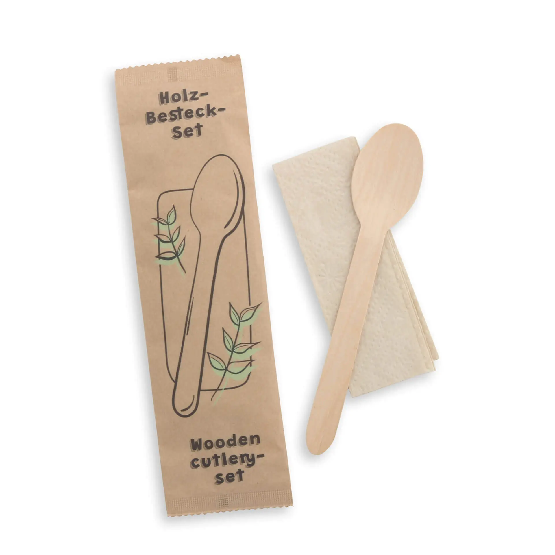 Bestecksets aus Holz Löffel & Serviette, 16 cm, biobeschichtet dse06293-bestecksets-aus-holz-loeffel-serviette-16-cm-biobeschichtet-1