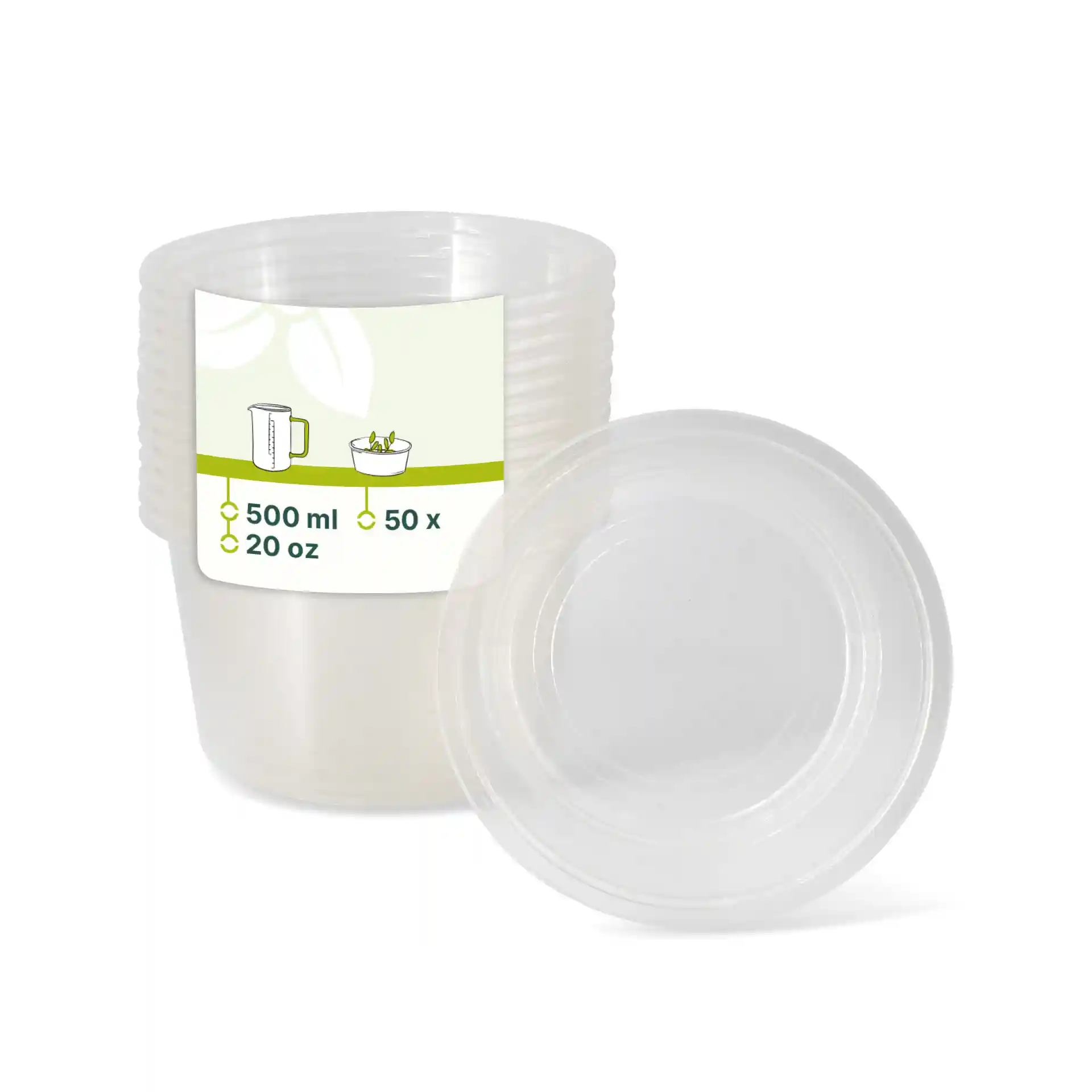 Pot deli rond en PLA, 500 ml, Ø 121 mm