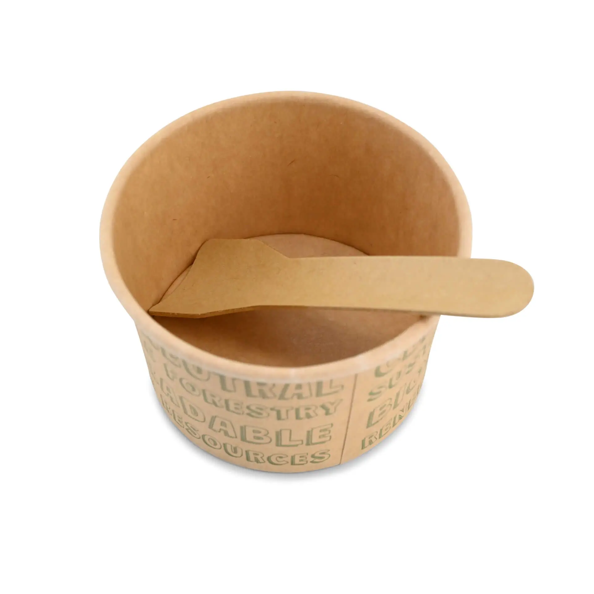 Eisspatel aus Papier 9,5 cm, braun Eisspatel aus Papier 9,5 cm, braun