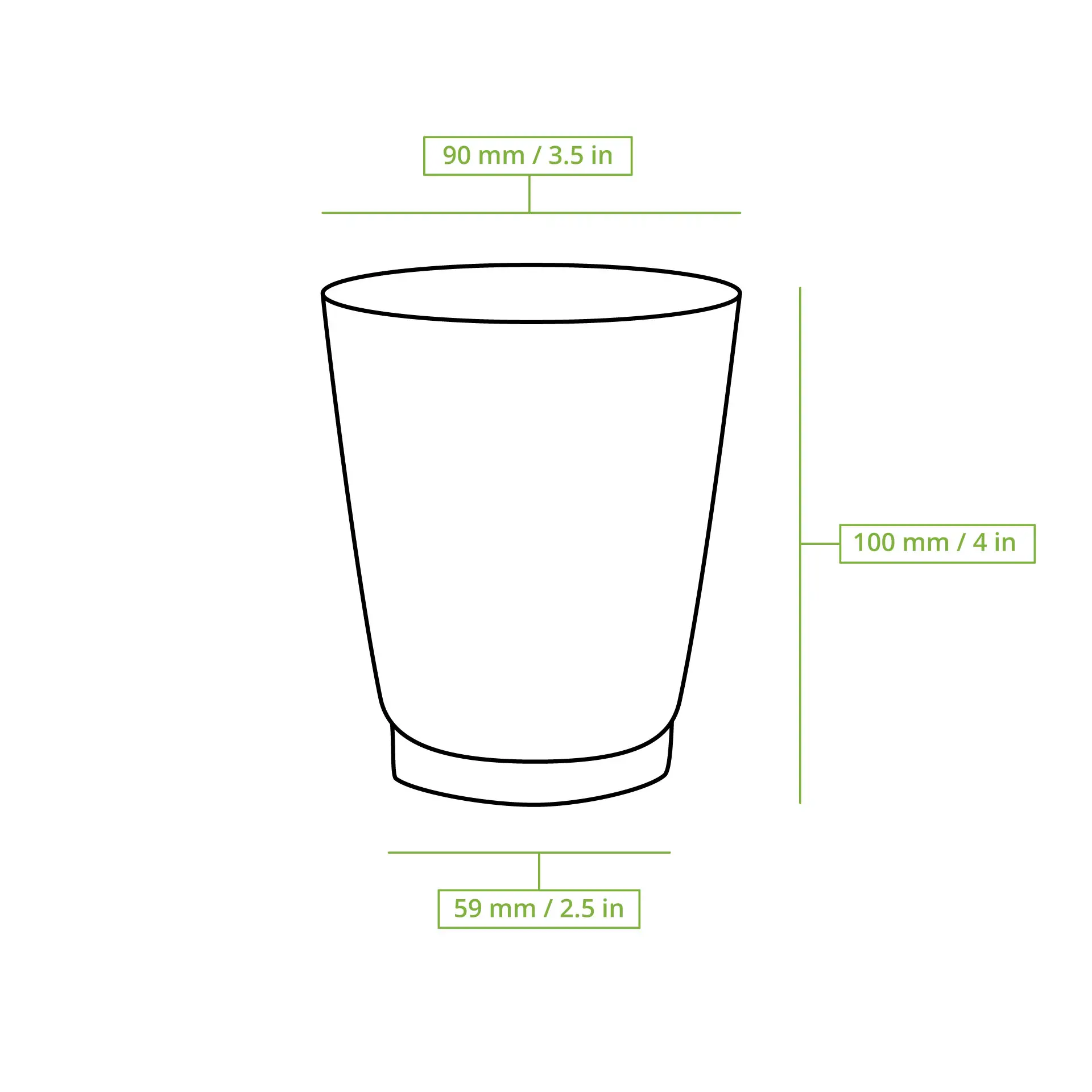 Riffelbecher / Kaffee to go Becher 250 ml / 10 oz, Ø 90 mm, braun