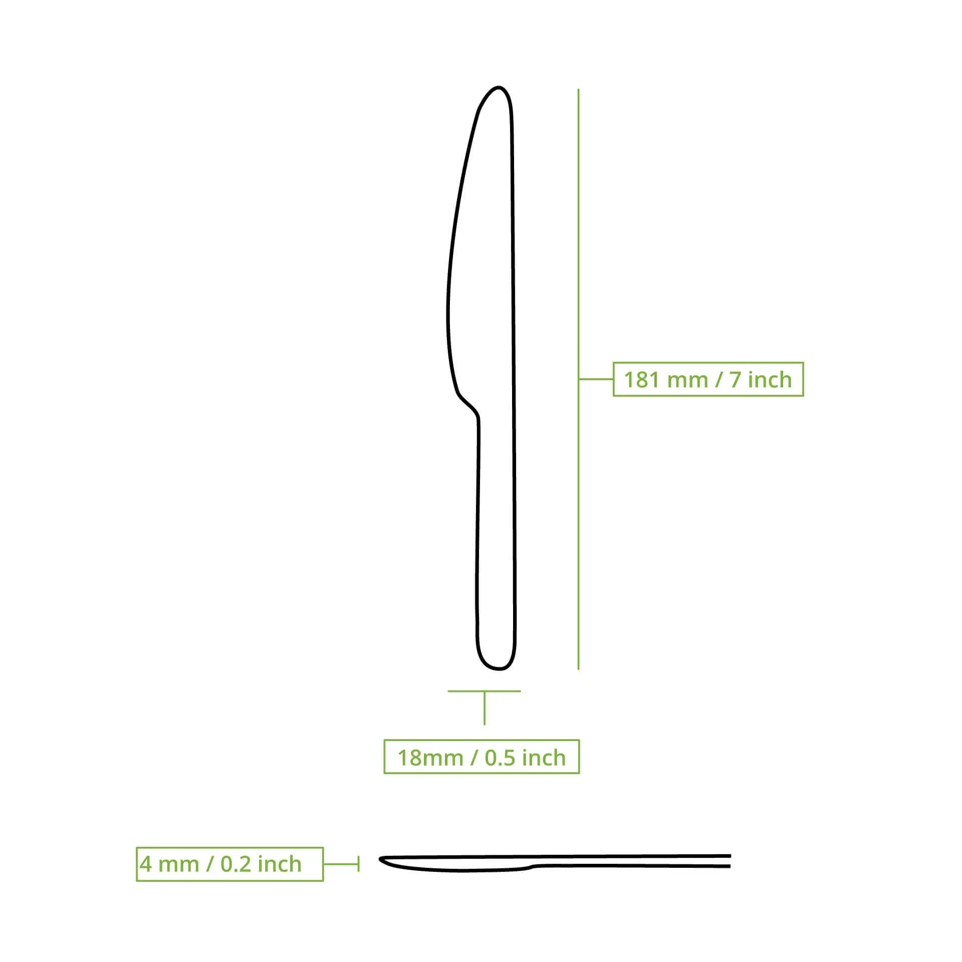 Couteaux réutilisables "merways Cutlery" 18 cm, naturel Couteaux réutilisables "merways Cutlery" 18 cm, naturel