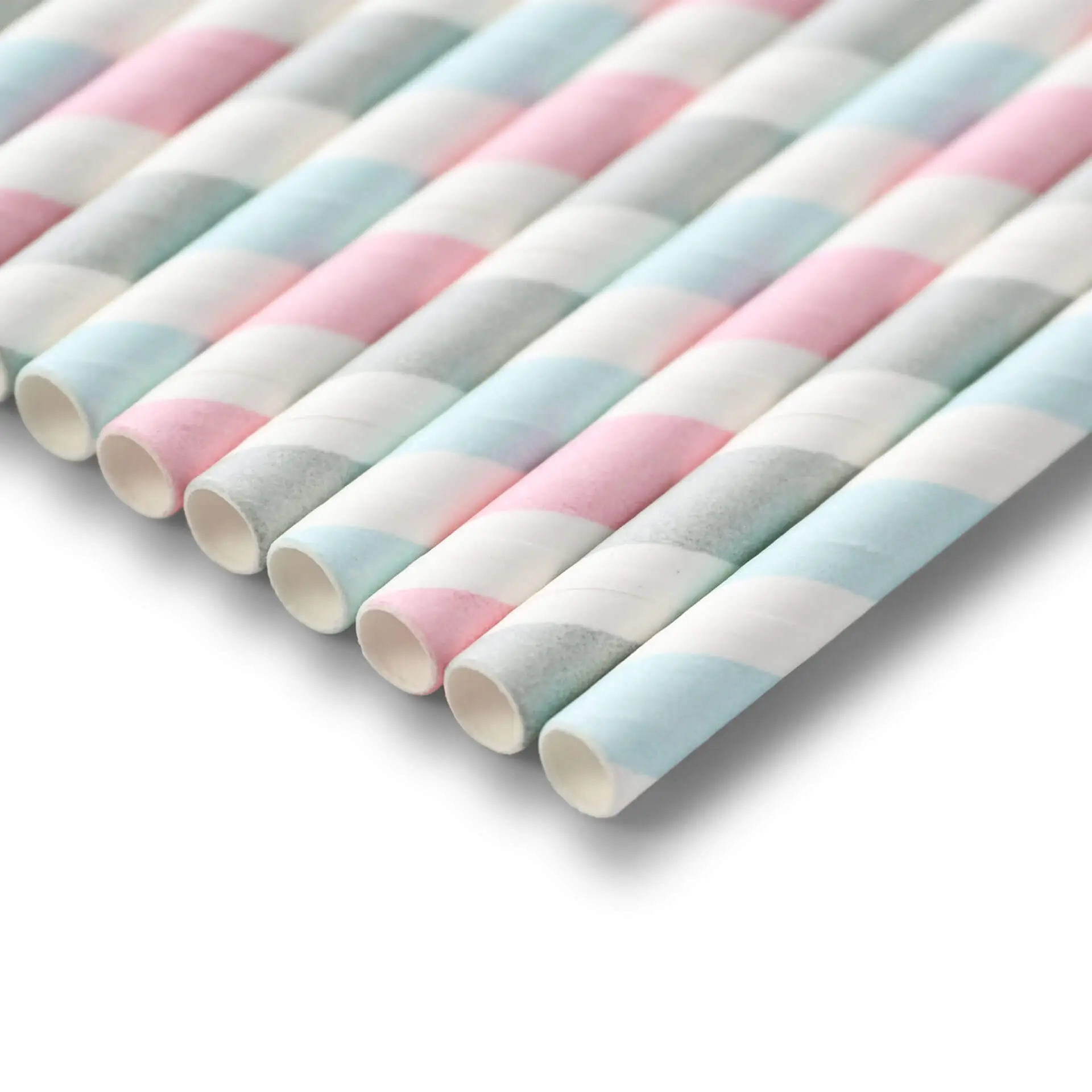 Paille en papier 20 cm, Ø 0,6 cm, rayée pastel dcd00178-trinkhalme-aus-papier-20-cm-06-cm-pastell-gestreift-2