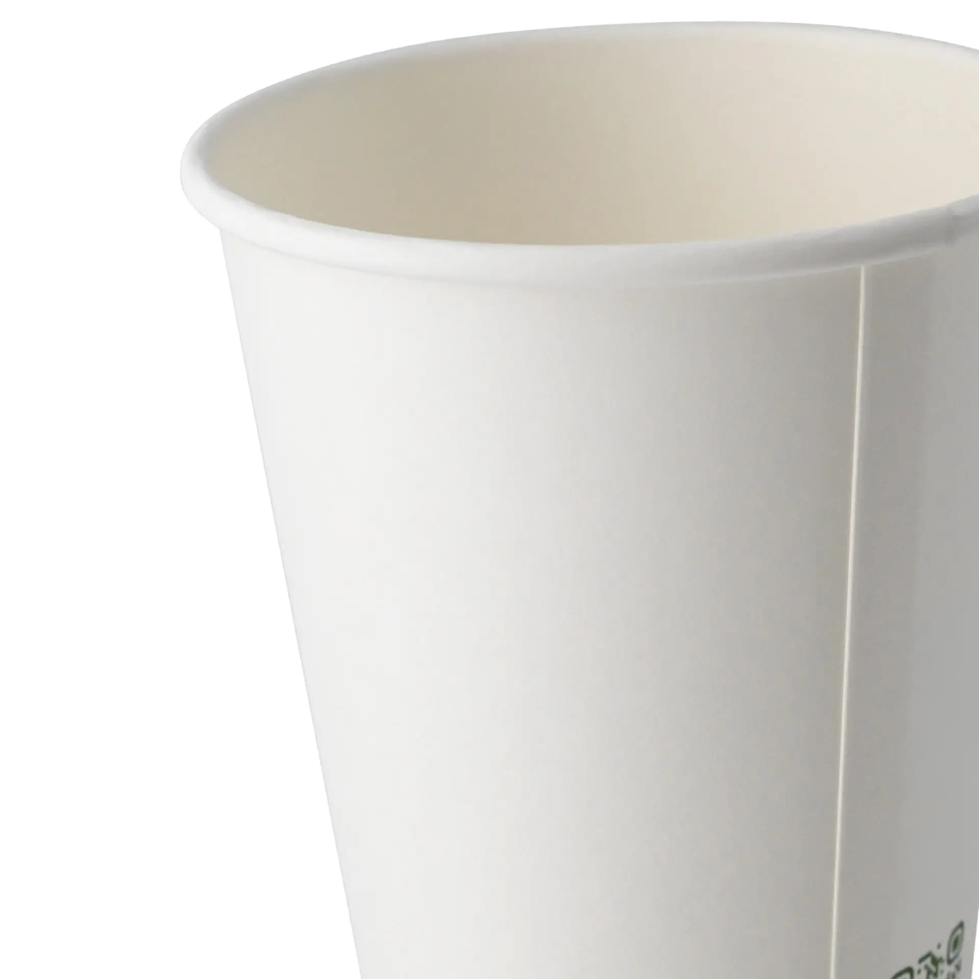 Pappbecher 400 ml / 16 oz, Ø 90 mm, einwandig, weiss, PLA-beschichtet