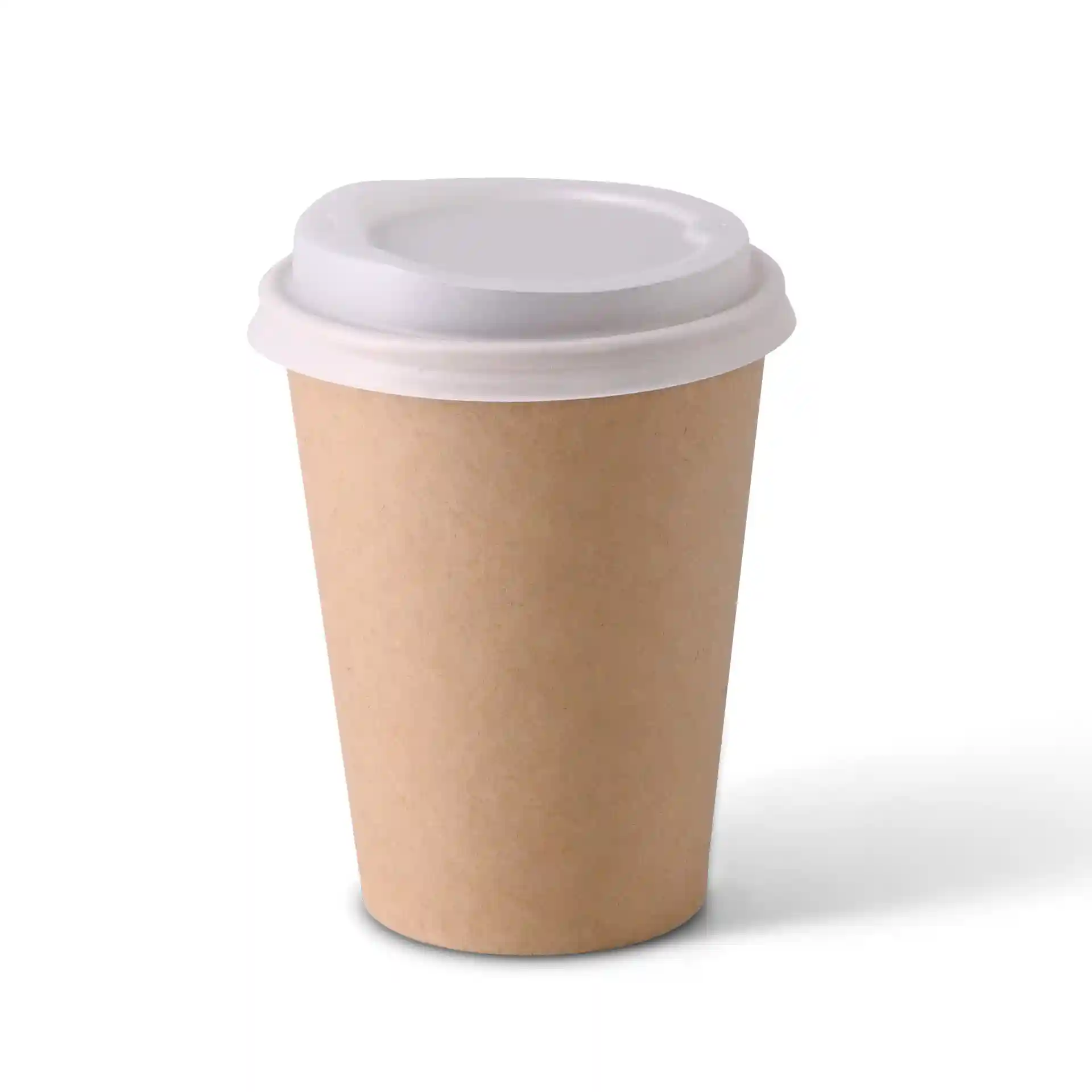 Pappbecher 300 ml / 12 oz, Ø 90 mm, einwandig, braun, PLA-beschichtet