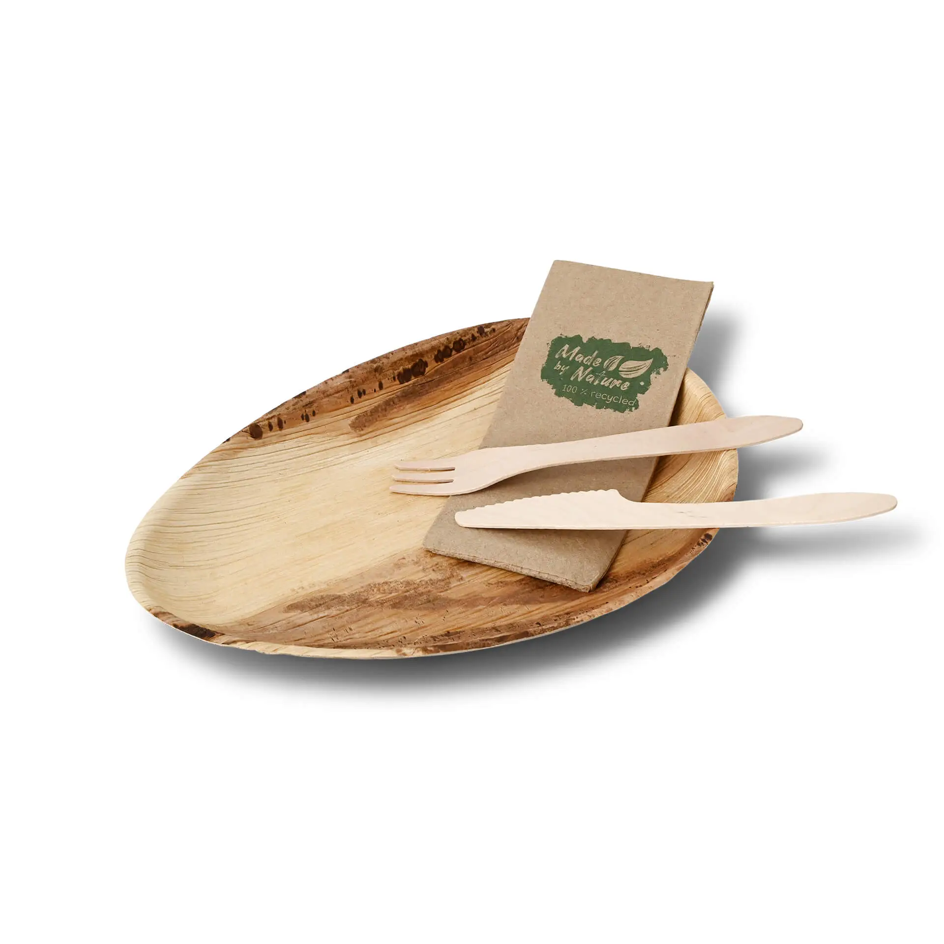 Assiette en feuille de palmier "Palmware®" 26 cm dtw05620-palmblatt-teller-palmware-26-cm-tropfenfoermig-4