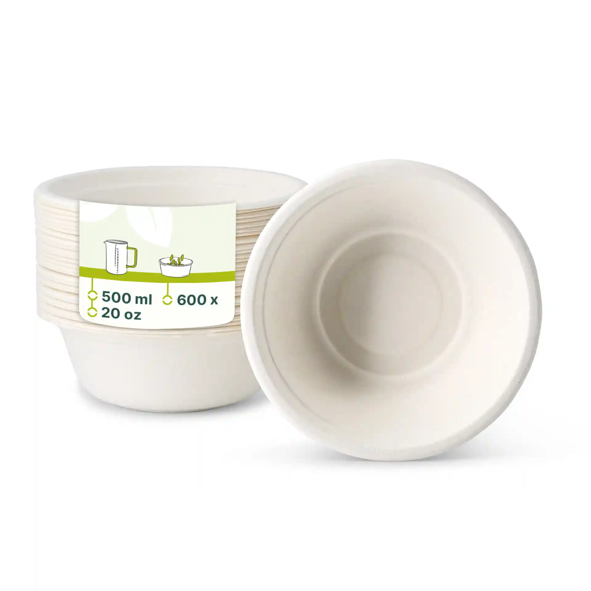Bol rond en canne à sucre, 500 ml