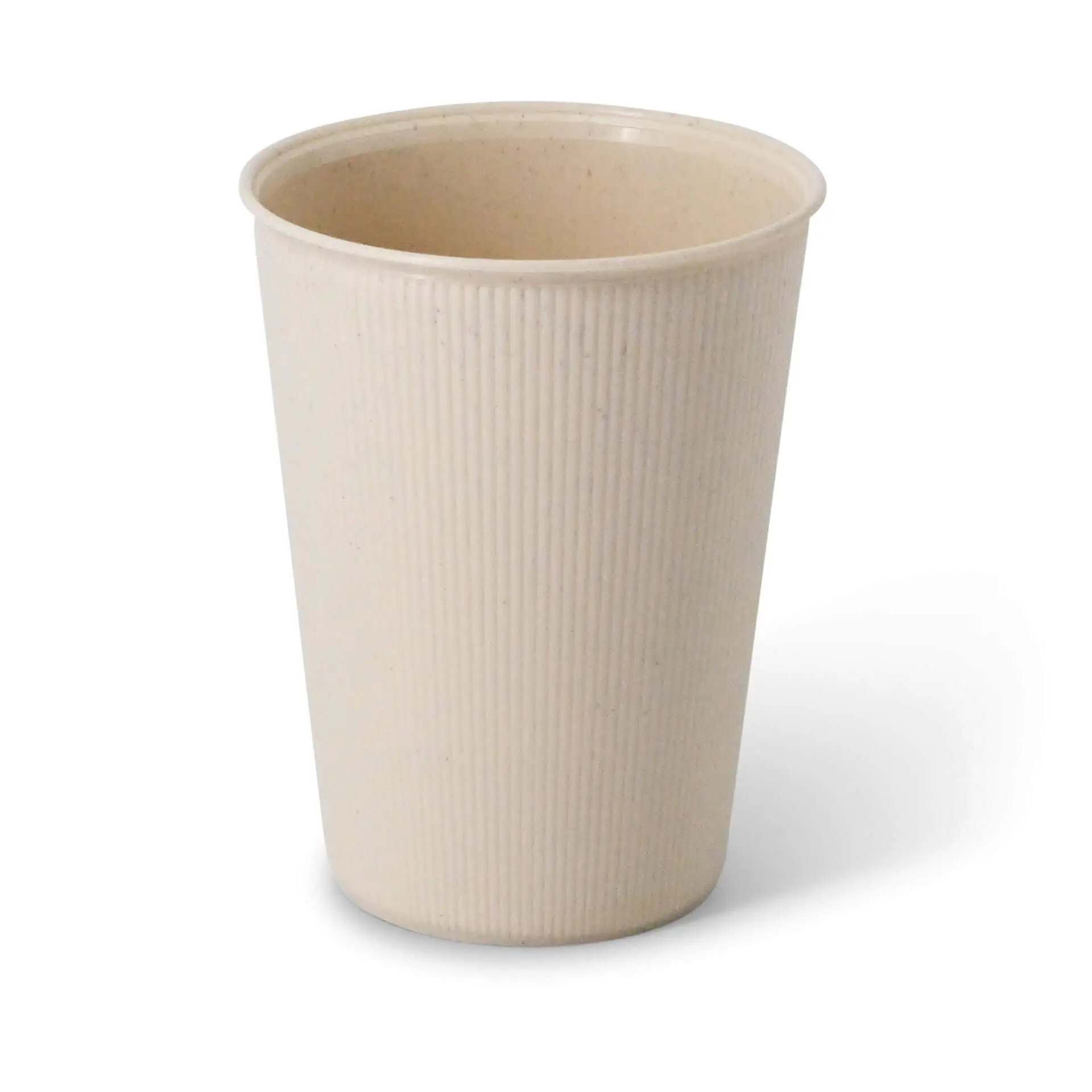 Mehrweg Becher (Riffel) 400 ml / 16 oz, Ø 90 mm, creme-weiss