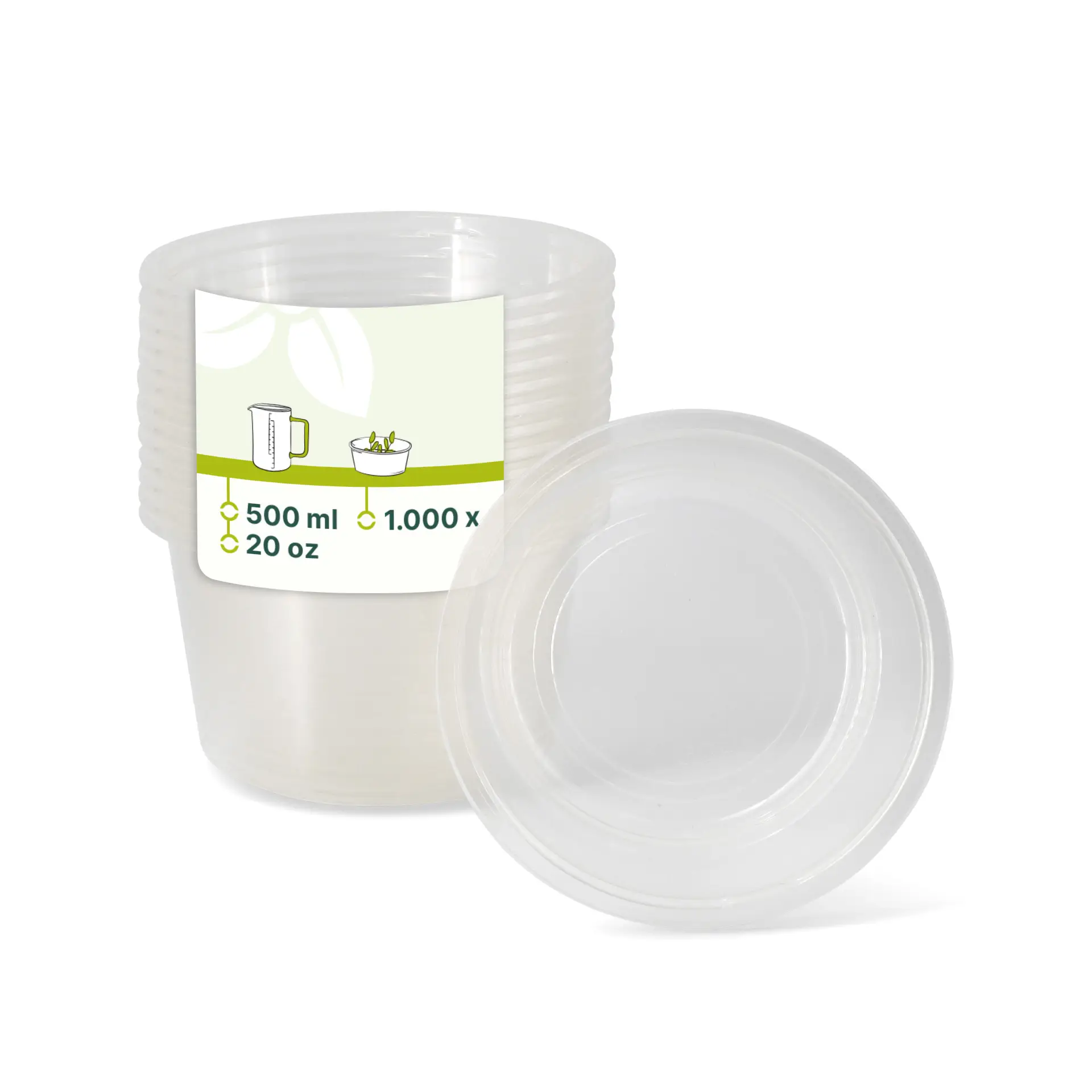 Pot deli rond en PLA, 500 ml, Ø 121 mm Pot deli rond en PLA, 500 ml, Ø 121 mm