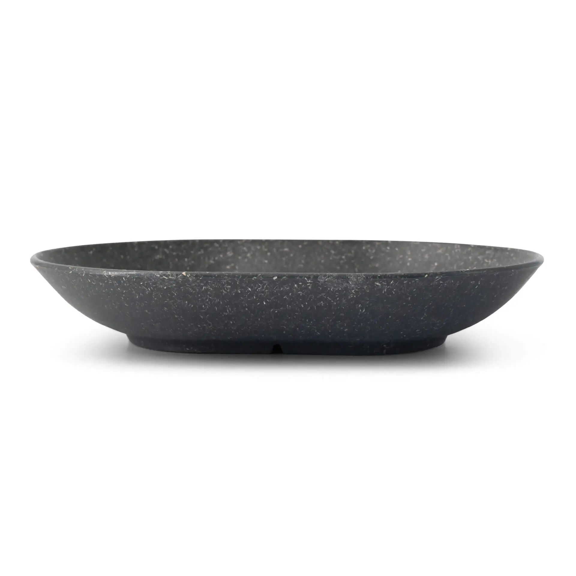 Mehrweg Snackschalen "merways Plate" 13,5 x 18,4 x 3 cm, oval, Pfeffer / grau