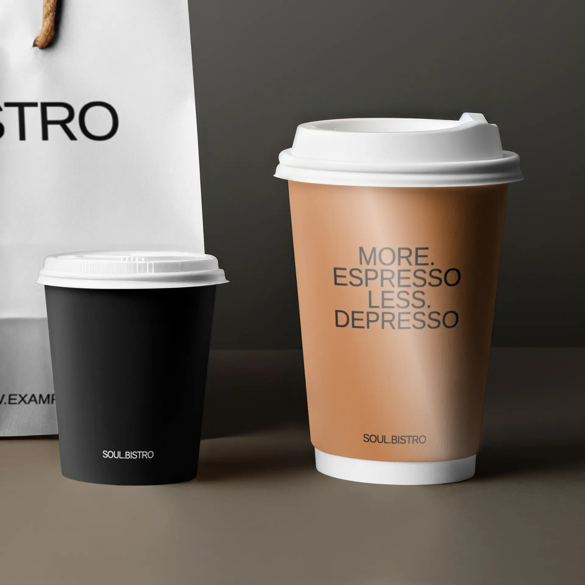 Gobelets personnalisés en carton, double paroi, 300 ml / 12 oz,  blanc, brillant, bio Gobelets personnalisés en carton, double paroi, 300 ml / 12 oz,  blanc, brillant, bio