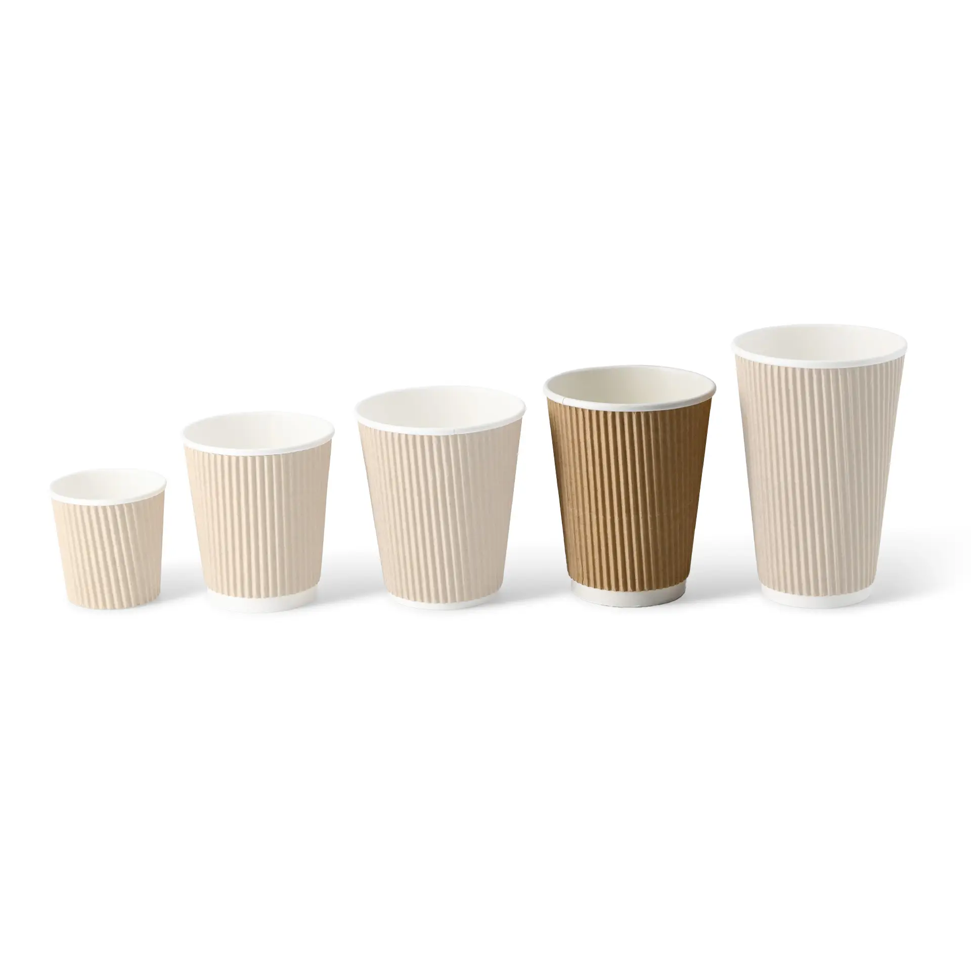 Riffelbecher / Coffee to go Becher 300 ml / 12 oz, Ø 90 mm, braun, innen weiss dhd04942-riffelbecher-coffee-to-go-becher-300-ml-12-oz-90-mm-braun-innen-weiss-9