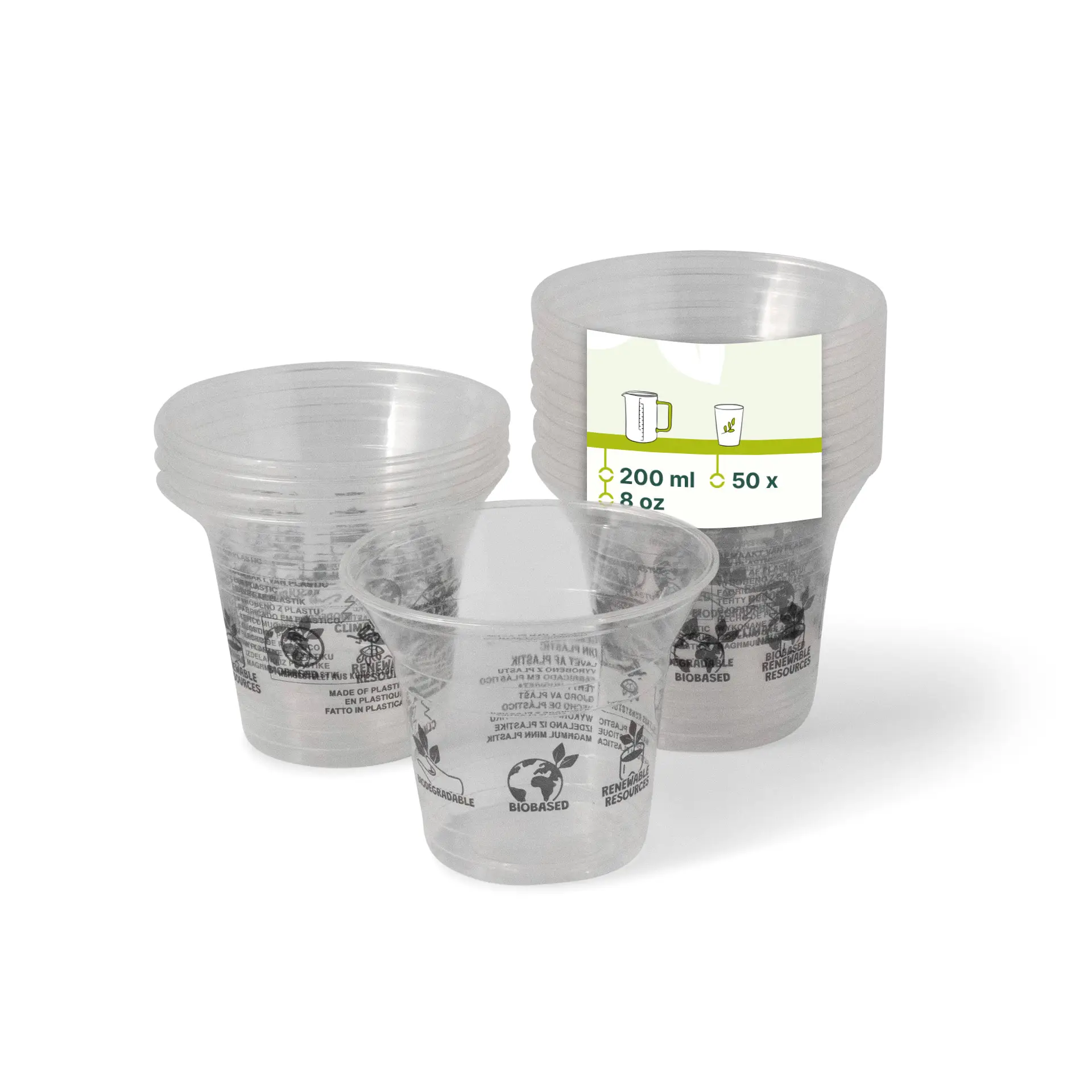 Gobelet à smoothie en PLA, 20 cl / 8 oz, Ø 96 mm dcd000601-smoothie-becher-aus-pla-200-ml-8-oz-96-mm