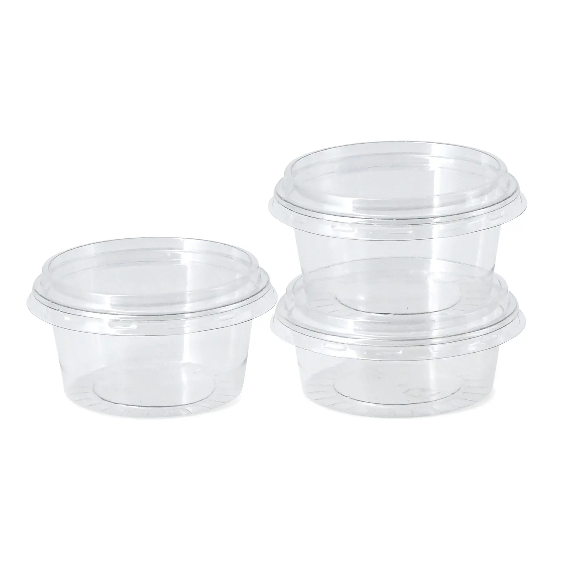 Pot à portions en rPET 100 ml, Ø 75 mm, transparent Pot à portions en rPET 100 ml, Ø 75 mm, transparent