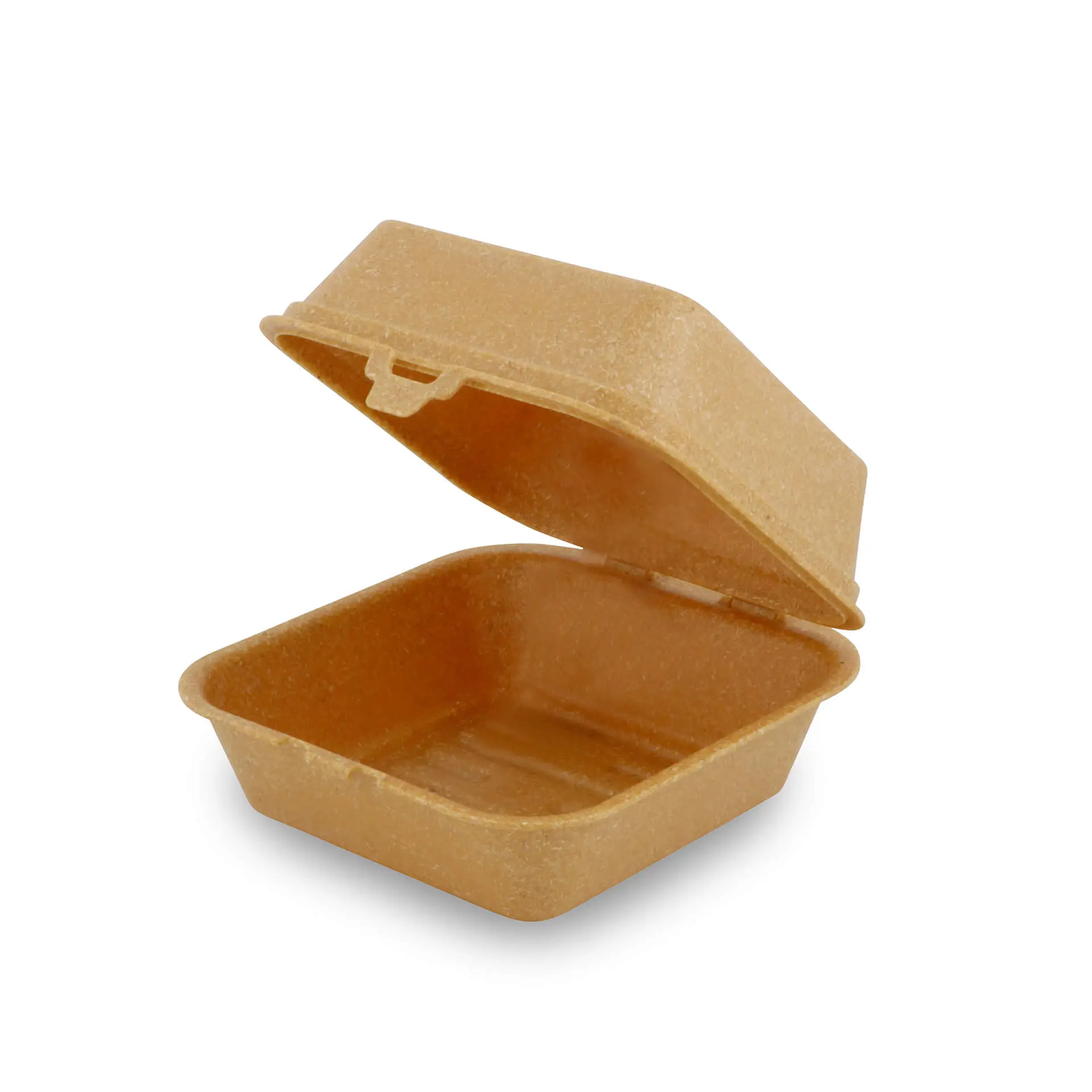 Mehrweg Burgerboxen "merways Box" 16 x 15 x 8,5 cm, Karamell / braun Mehrweg Burgerboxen "merways Box" 16 x 15 x 8,5 cm, Karamell / braun