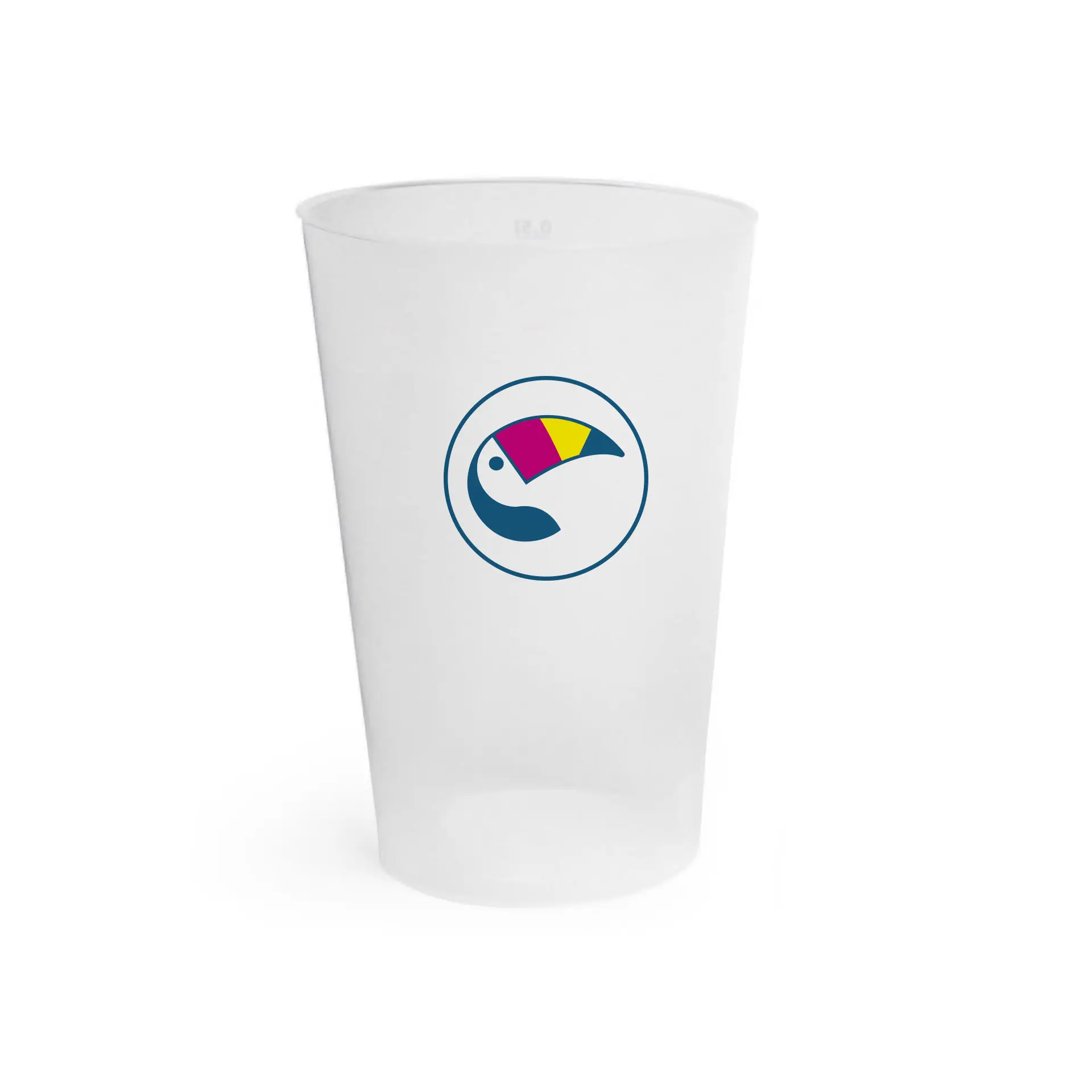 Gobelet réutilisable avec logo 500 ml, IML, impression intégrale