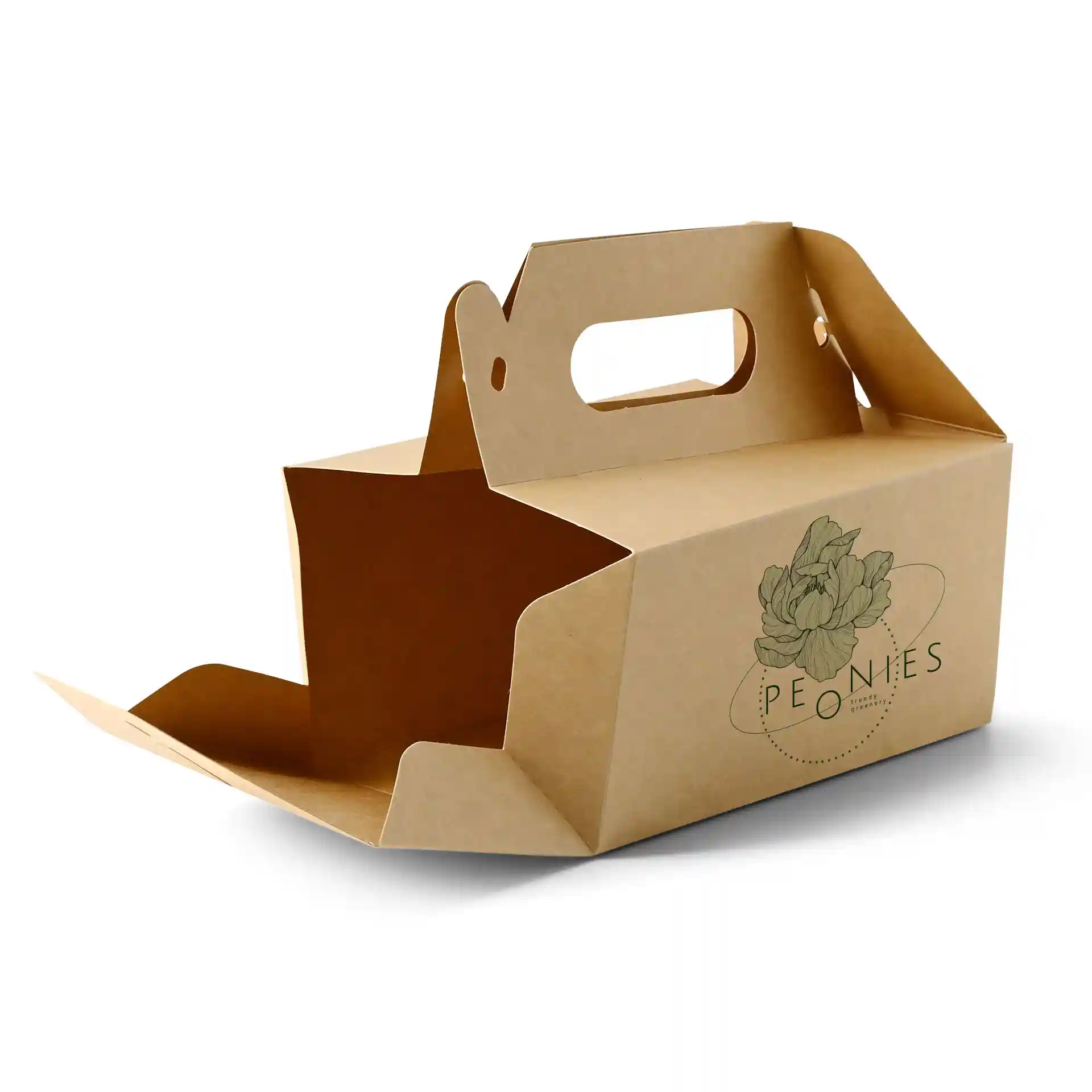 Boîte à gâteaux personnalisée, 18 x 11 x 9 cm, brun