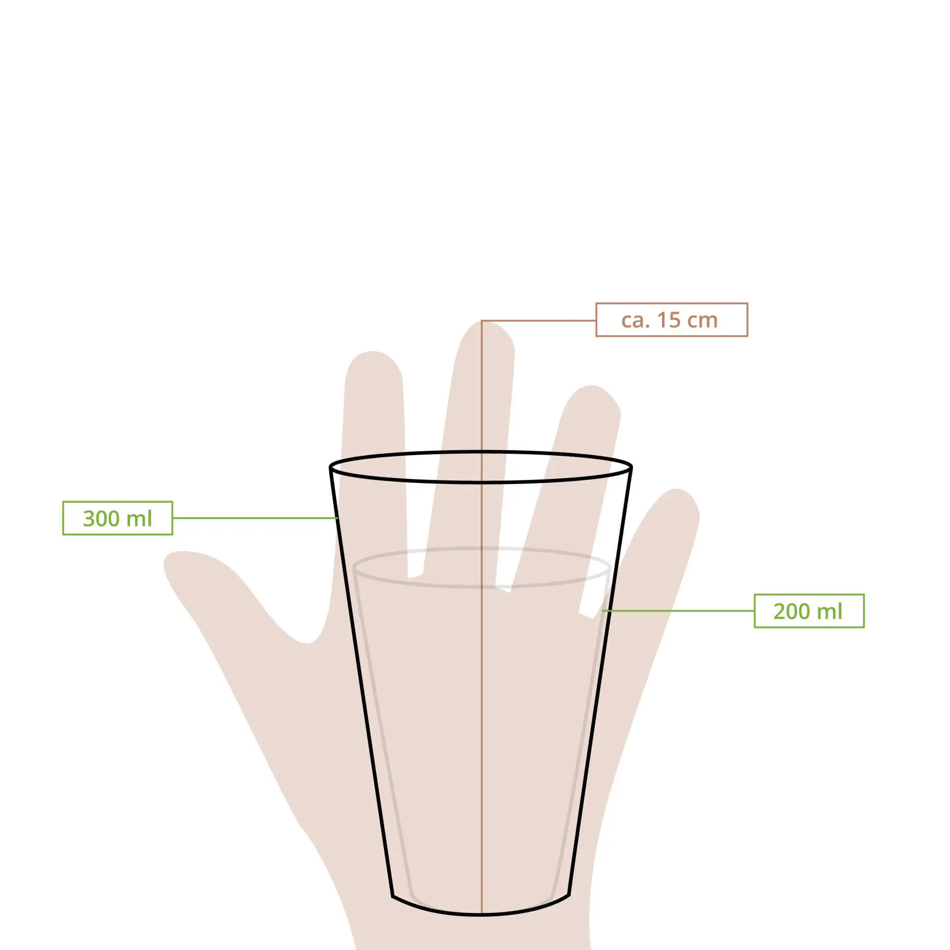 Gobelet en carton 300 ml / 12 oz, Ø 90 mm, simple paroi, brun / intérieur blanc, revêtu de PLA