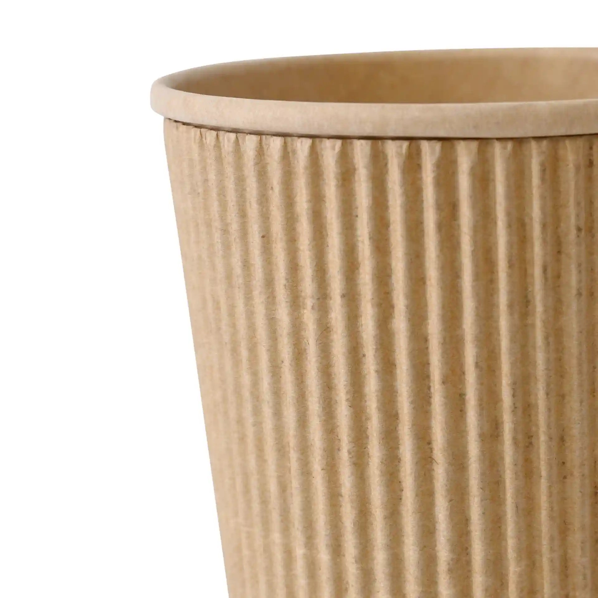 Gobelet en carton ondulé  300 ml / 12 oz, Ø 90 mm, brun, revêtement PLA