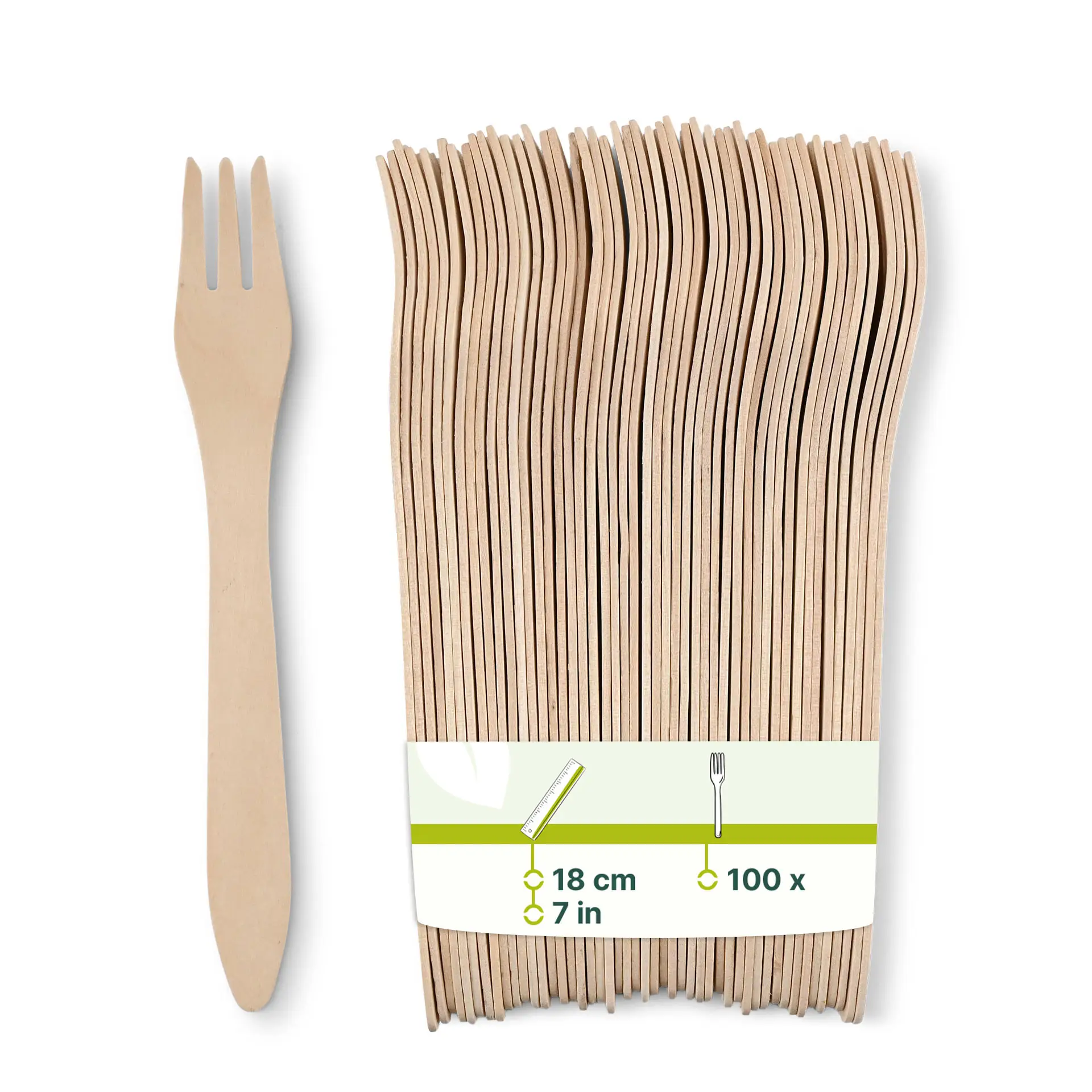 Holzgabeln (Premium) 18 cm, biobeschichtet Holzgabeln (Premium) 18 cm, biobeschichtet