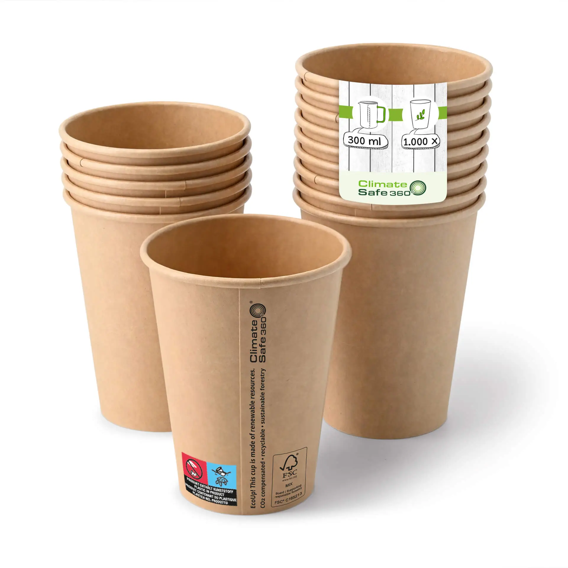 Gobelet en carton (revêtu de PE) 30 cl / 12 oz, Ø 90 mm, brun con10015-01-0-pappbecher-beschichtet-300-ml-12-oz-90-mm-braun