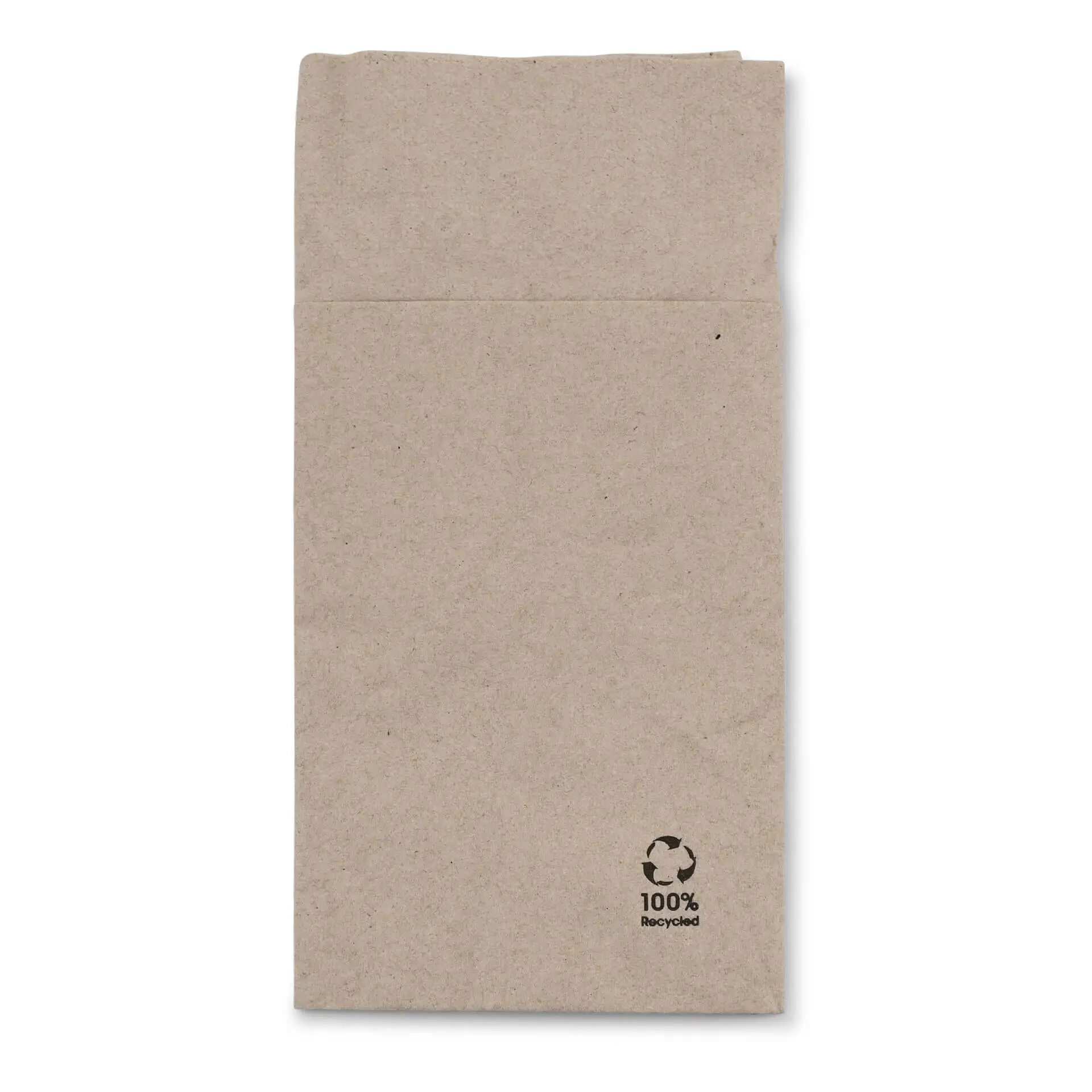 Besteck-Servietten aus recyceltem Papier 10 x 19,5 cm, 2-lagig, ungebleicht dse028031-besteck-servietten-aus-recyceltem-papier-10-x-195-cm-2-lagig-ungebleicht-1