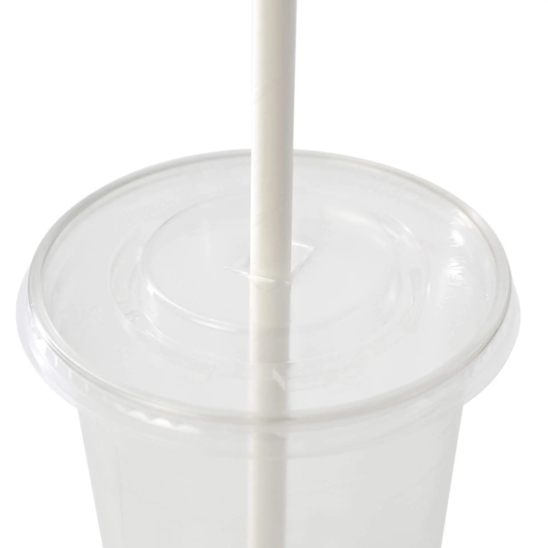 Paille Jumbo en papier 23 cm, Ø 0,8 cm, blanc