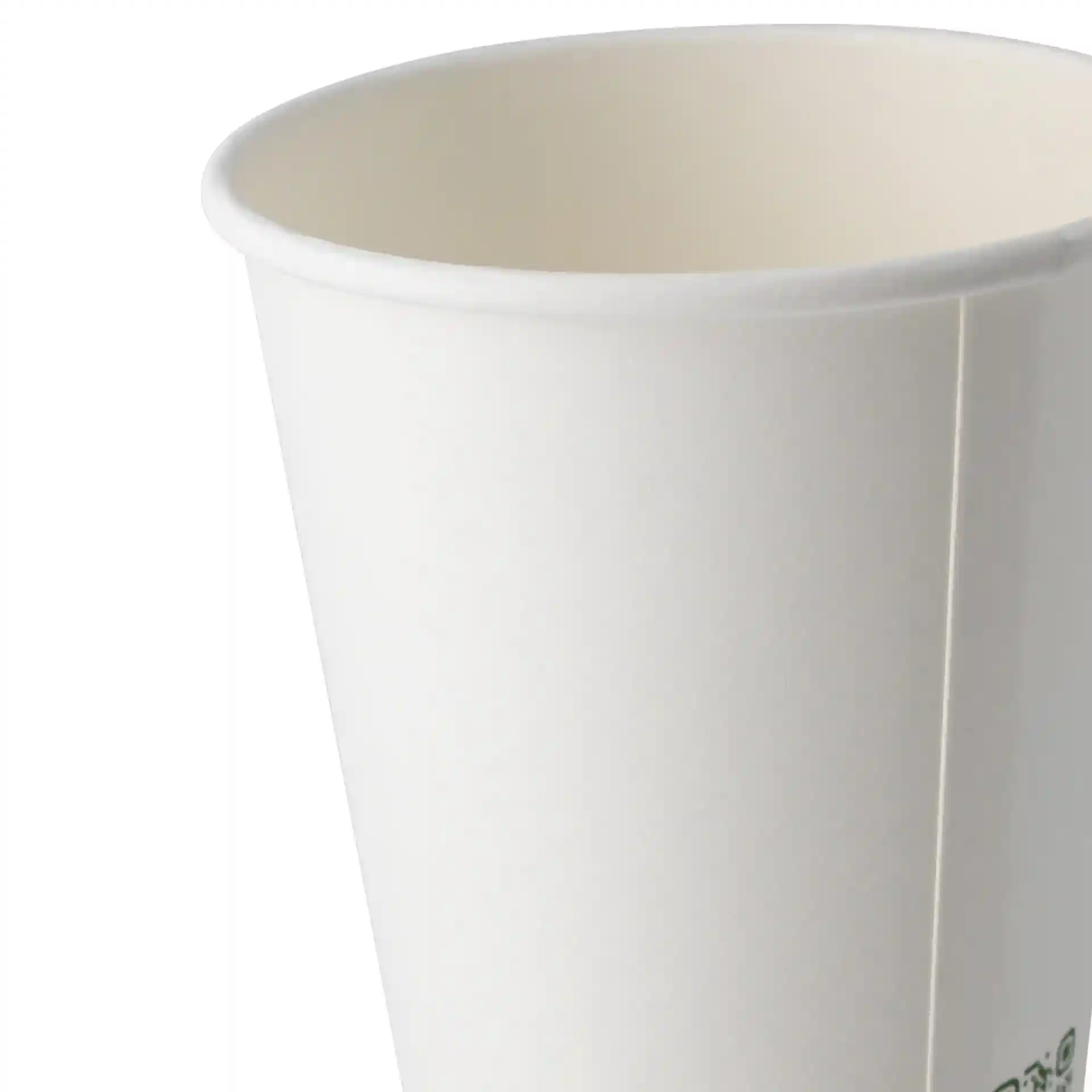 Gobelet en carton 400 ml / 16 oz, Ø 90 mm, simple paroi, blanc, revêtu de PLA