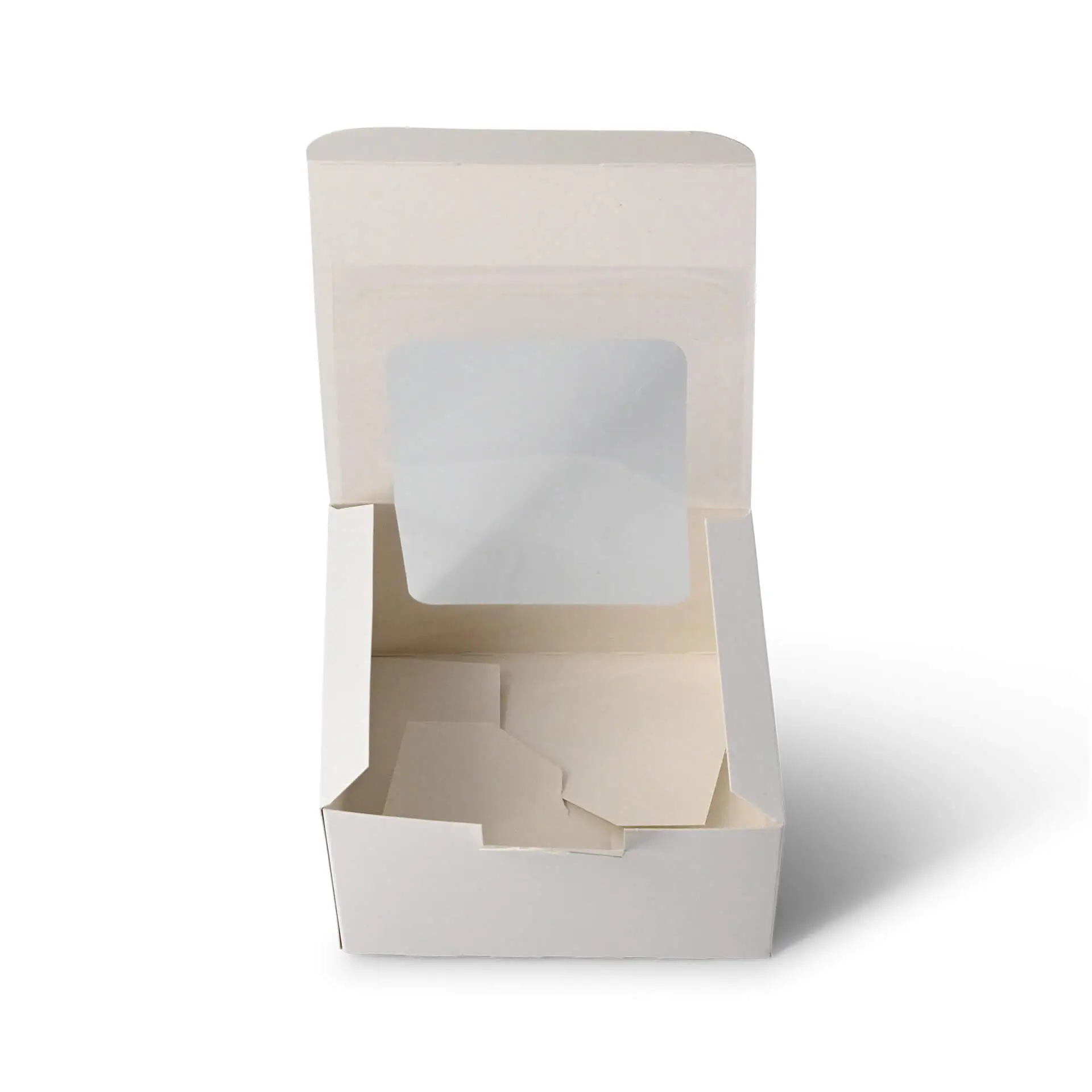 Patisserie Verpackungen 13 x 11 x 8 cm, Zellulose-Fenster, weiss