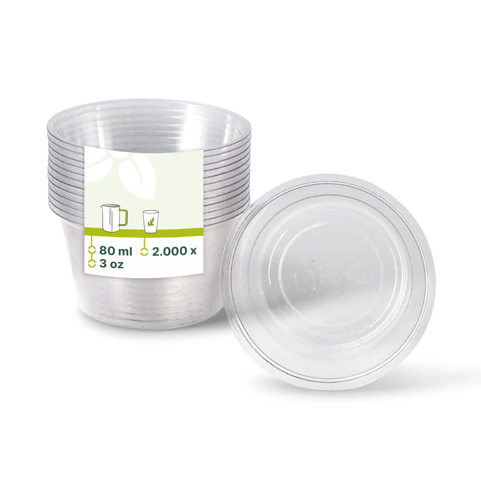 Pot à portions en PLA 80 ml, Ø 70 mm
