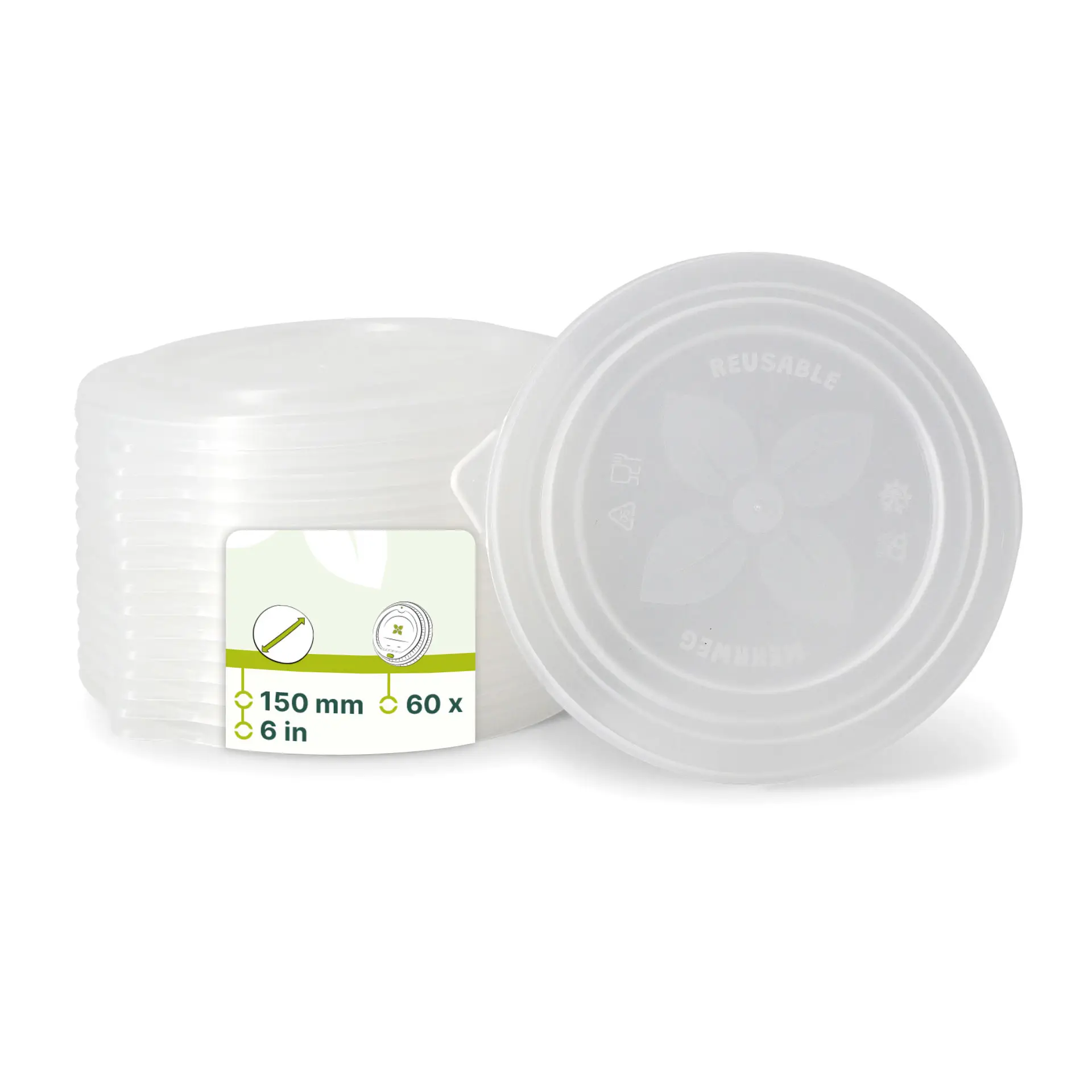 Couvercle réutilisable "merways Bowl" Ø 150 mm, PP, transparent Couvercle réutilisable "merways Bowl" Ø 150 mm, PP, transparent