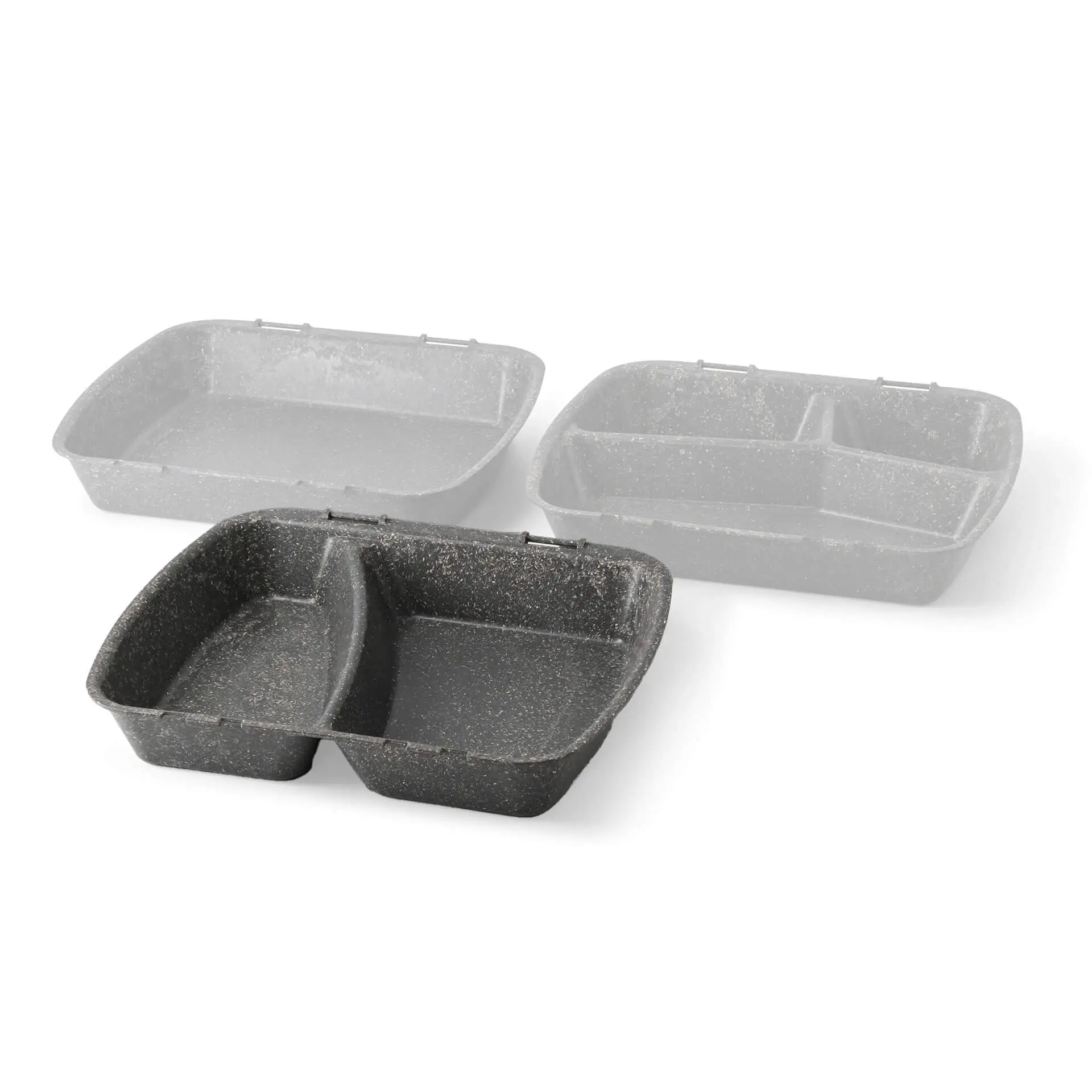 Contenant réutilisable « merways Box » poivre / gris 24,5 x 20 x 4,5cm, 2 compartiments, HP4/2 dfc00852-mehrweg-menuebehaelter-merways-box-245-x-20-x-45-cm-2-kammern-hp42-pfeffer-grau-9