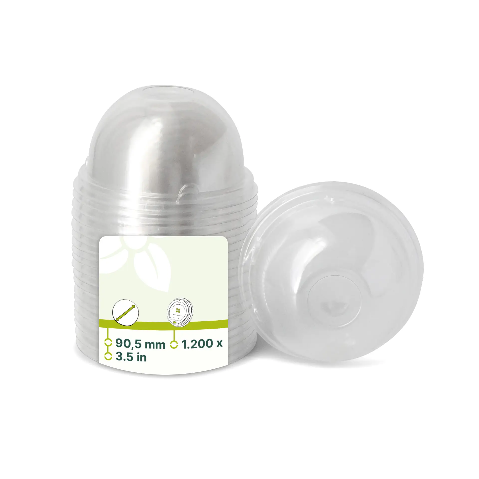 rPET-Domdeckel Ø 90,5 mm, geschlossen rPET-Domdeckel Ø 90,5 mm, geschlossen