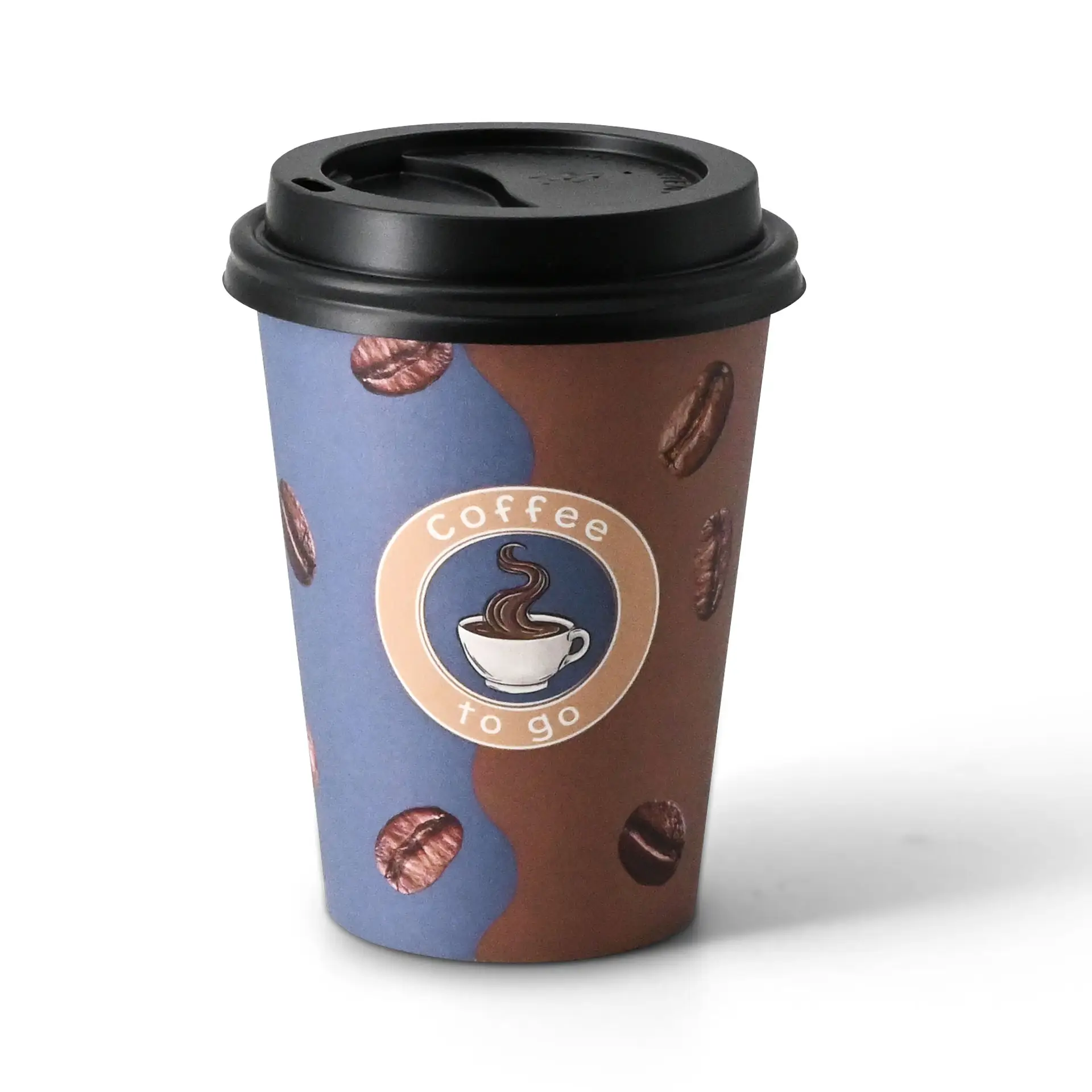 Gobelet en carton imprimé "Café" 30 cl / 8 oz, Ø 90 mm