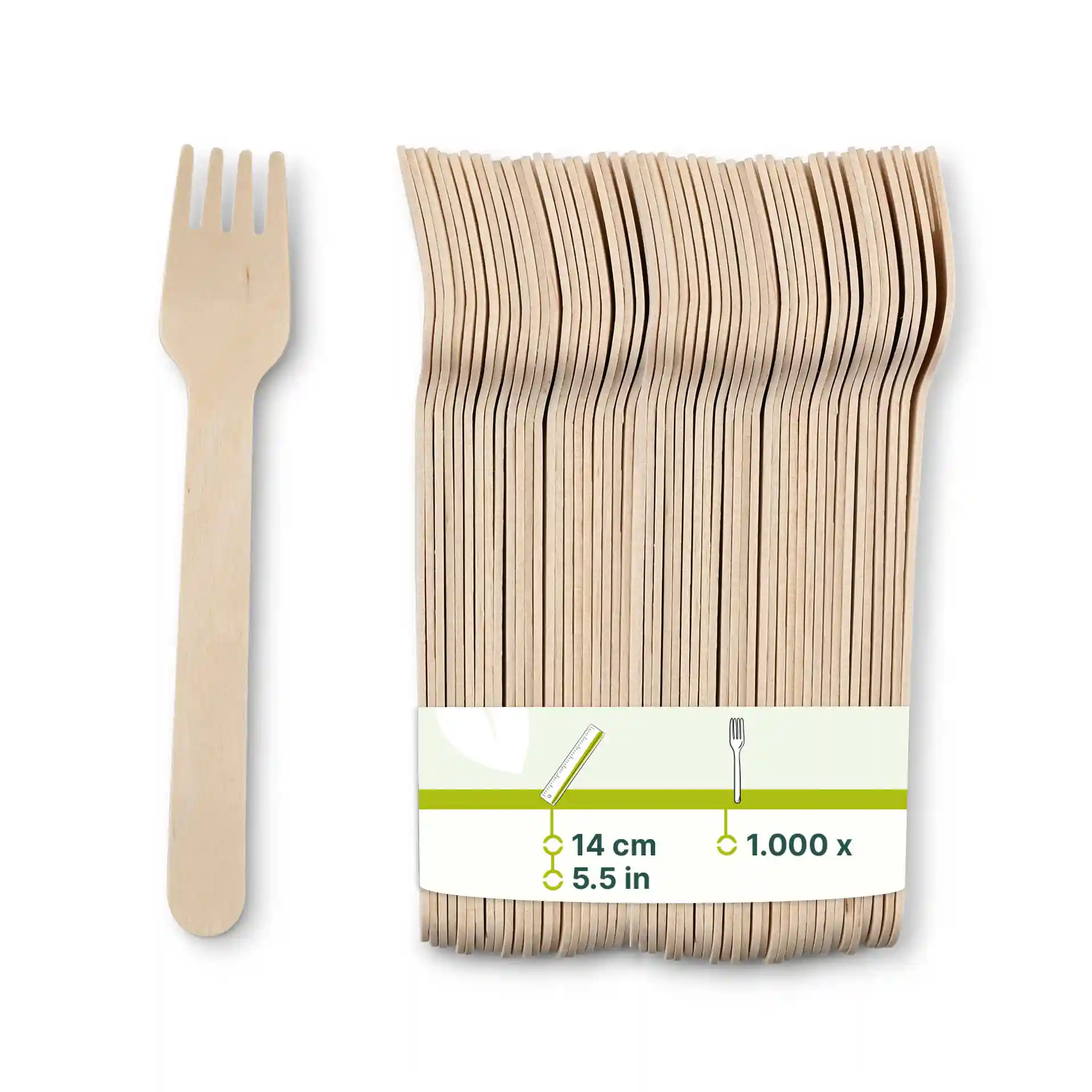 Kuchengabeln aus Holz 14 cm, biobeschichtet