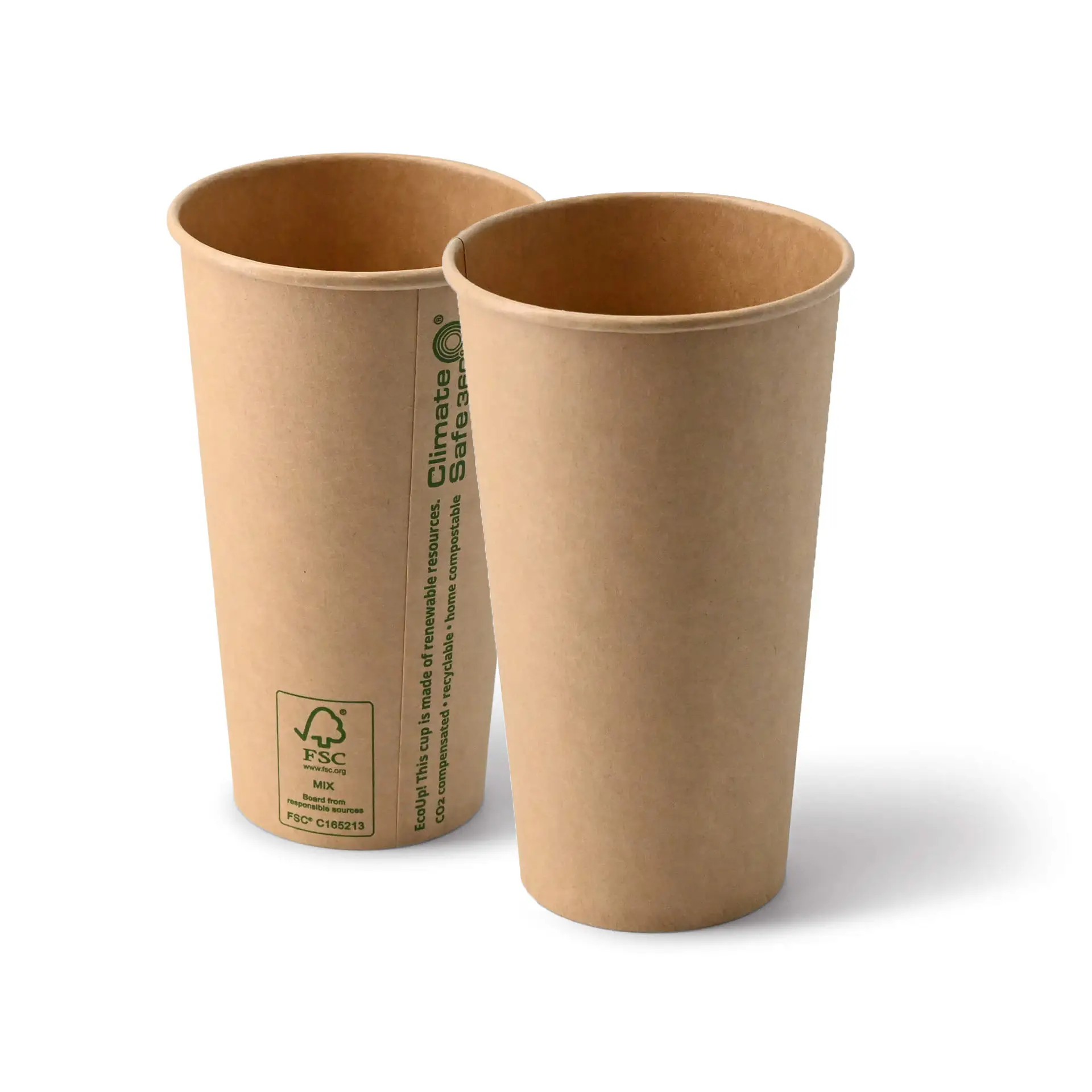 Pappbecher 500 ml / 20 oz, Ø 90 mm, braun