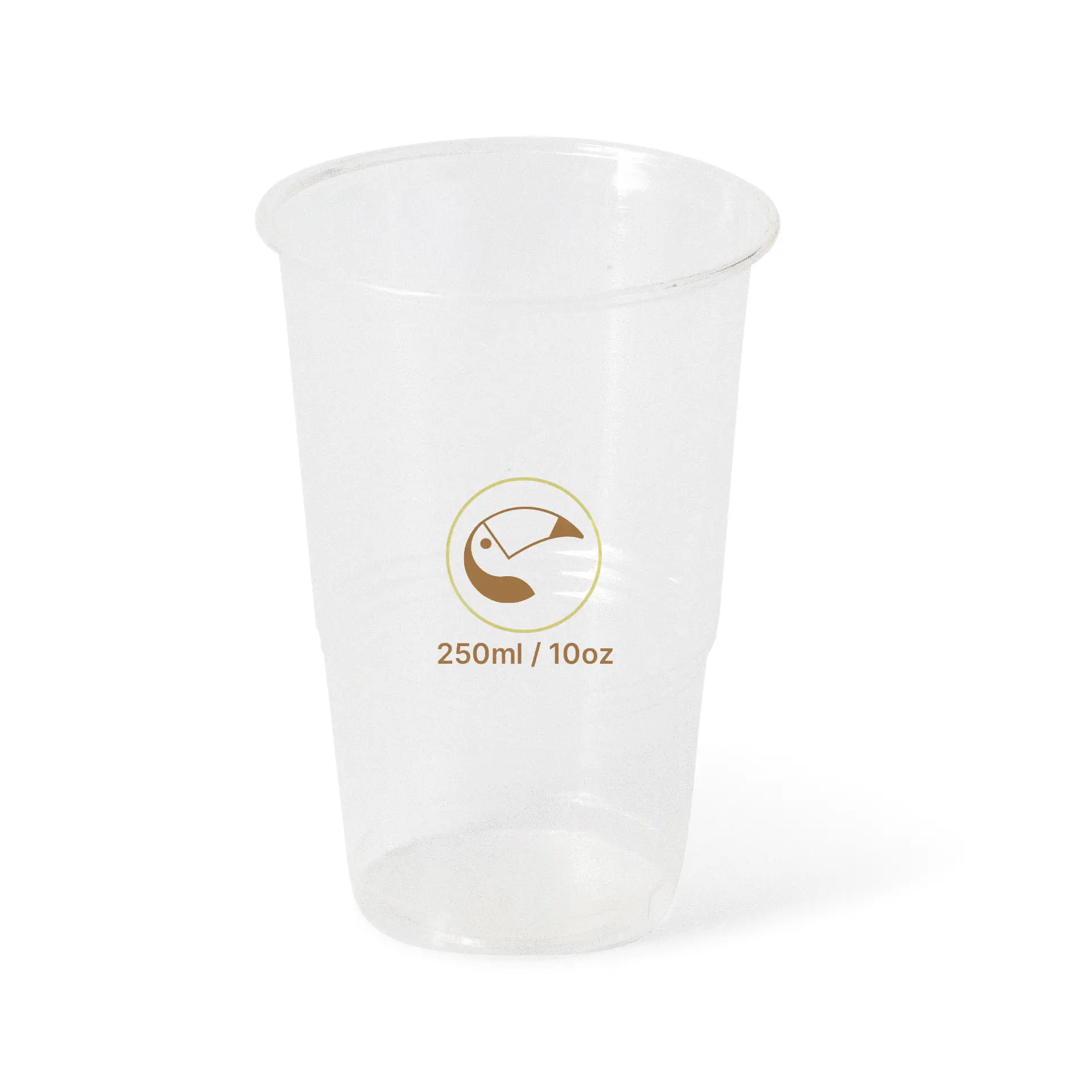 Plastikbecher bedrucken 250 ml / 10 oz, transparent, PLA