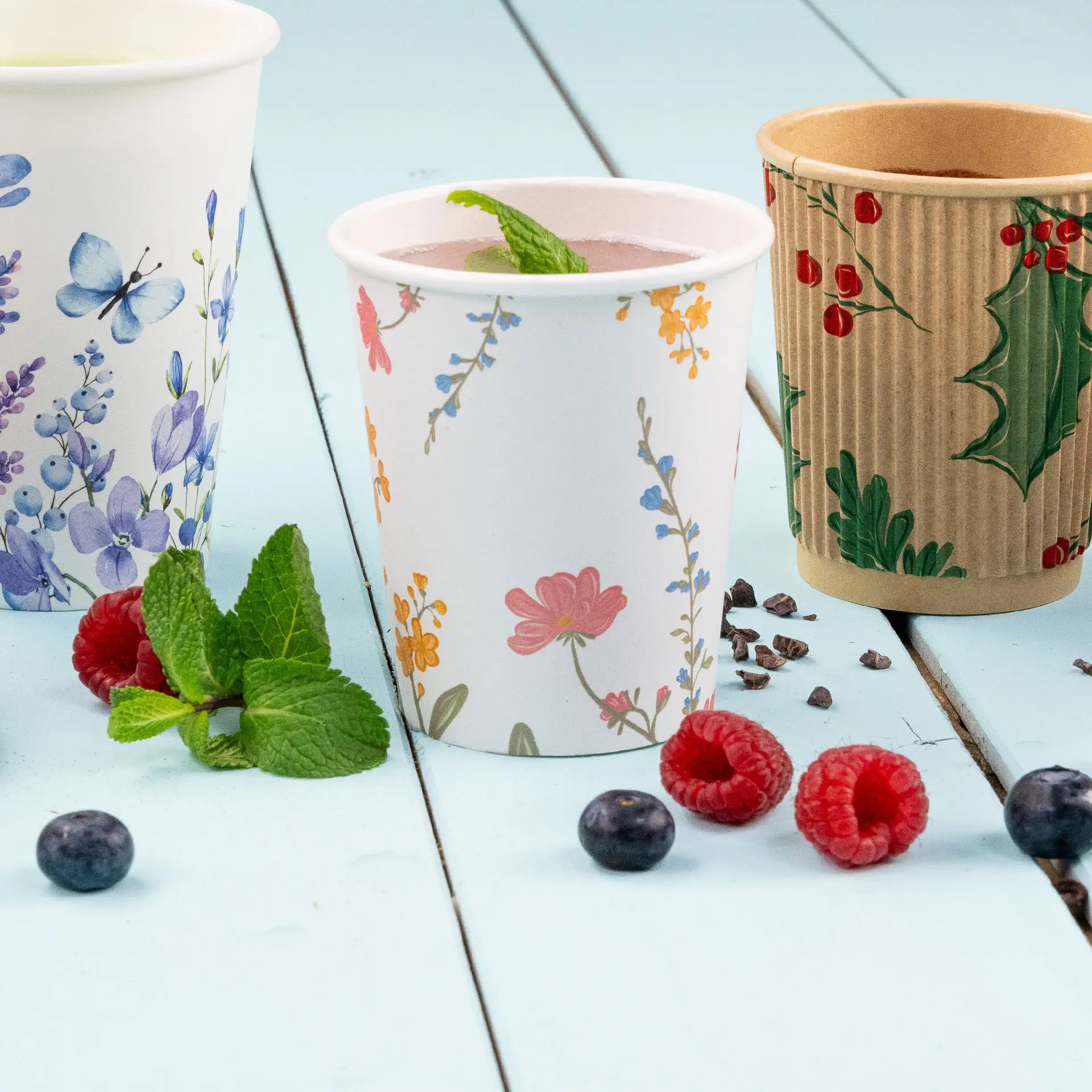 Gobelet en carton imprimé "Printemps" (revêtu) 200 ml / 8 oz, Ø 80 mm, blanc con10035-01-0-pappbecher-bedruckt-fruehling-beschichtet-200-ml-8-oz-80-mm-weiss-6