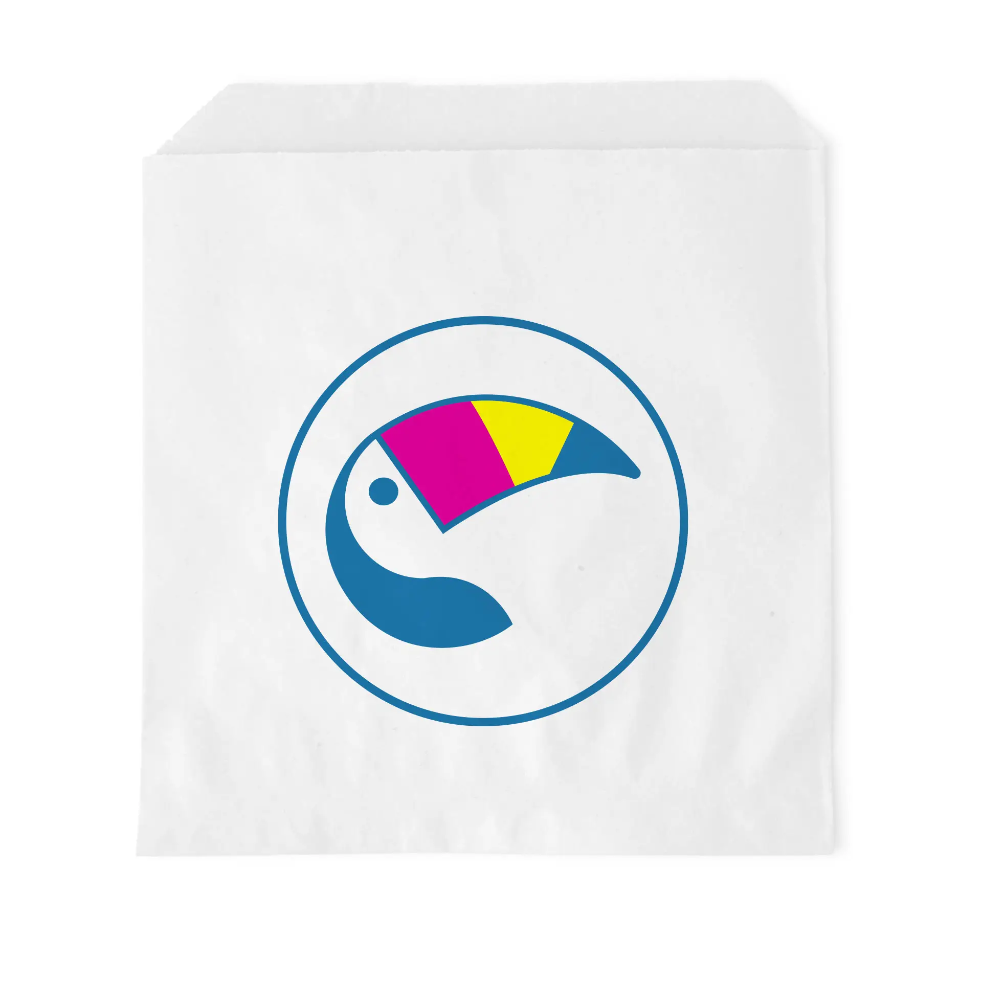 Flachbeutel bedrucken, weiss, 17 x 17 cm