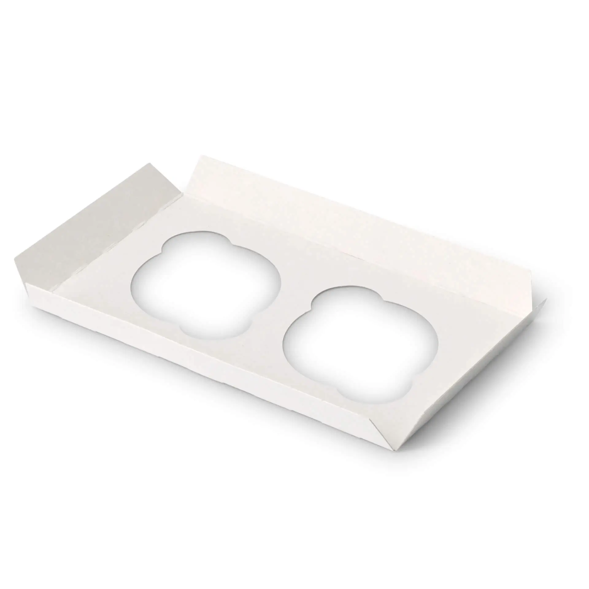 Inserts en carton pour boîtes à cupcakes 2 unités, blanc dre035031-einlagen-aus-karton-fuer-2er-cupcake-boxen-weiss-2