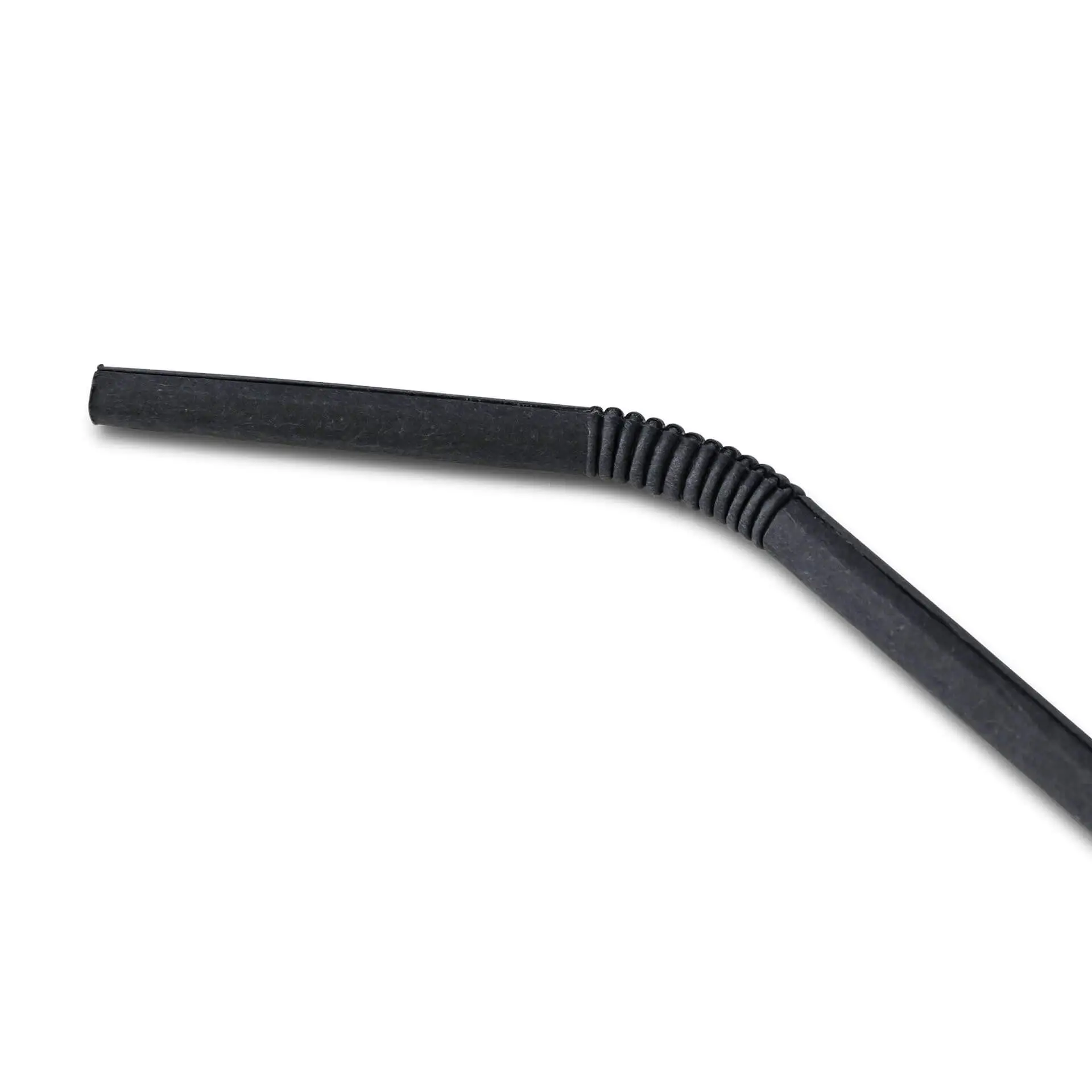 Papier-Trinkhalme flexibel 22 cm, Ø 0,5 cm, schwarz, einzeln verpackt
