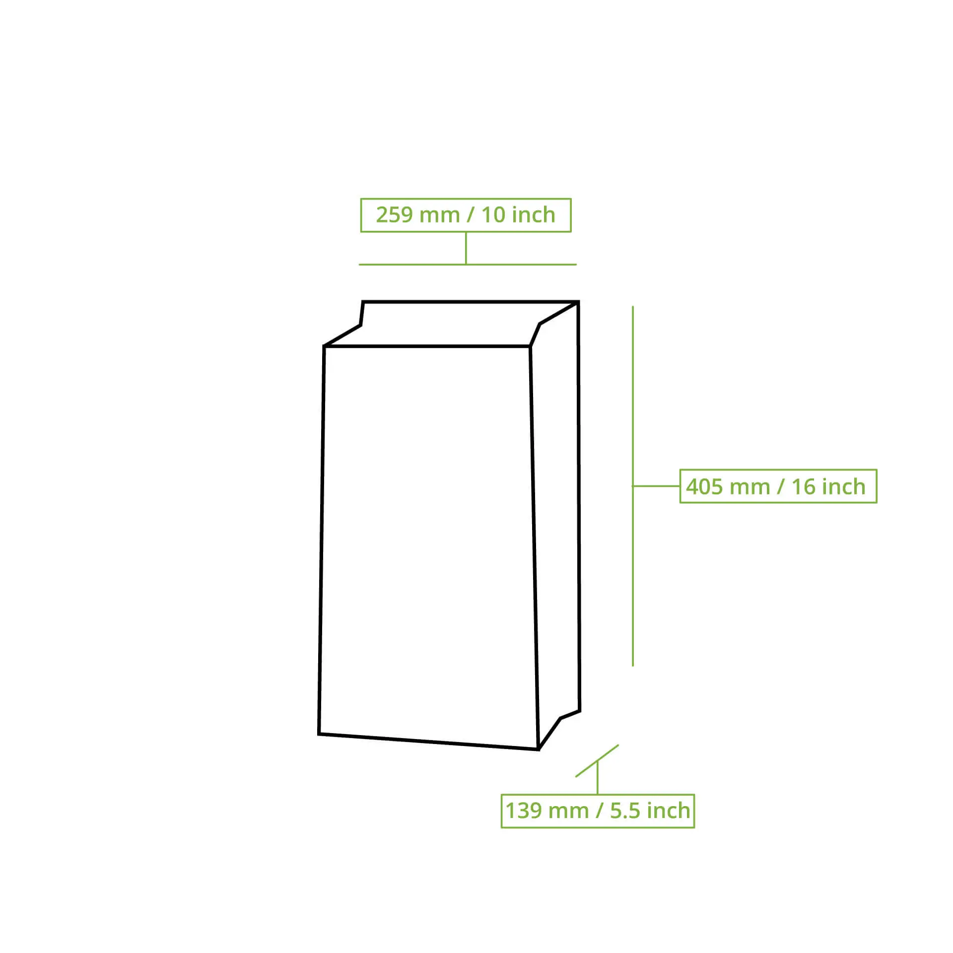 Papiertaschen L (ohne Henkel) 26 x 14 x 40 cm, braun Papiertaschen L (ohne Henkel) 26 x 14 x 40 cm, braun