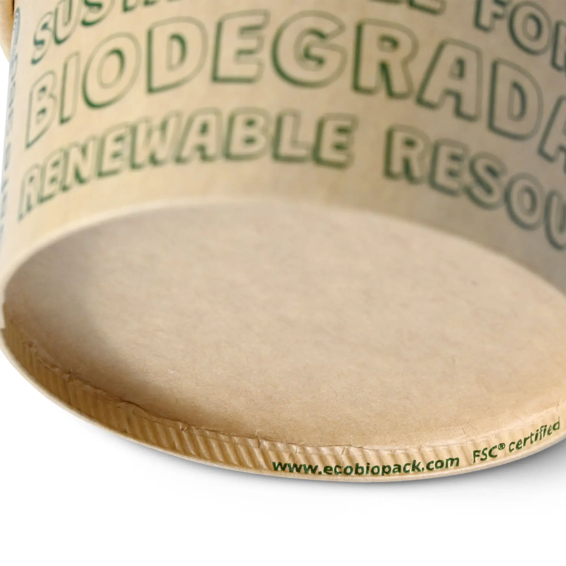 Gobelet en papier pour glace XS, 6 oz, max. 7,5 oz, Ø 92 mm, brun, EcoUp