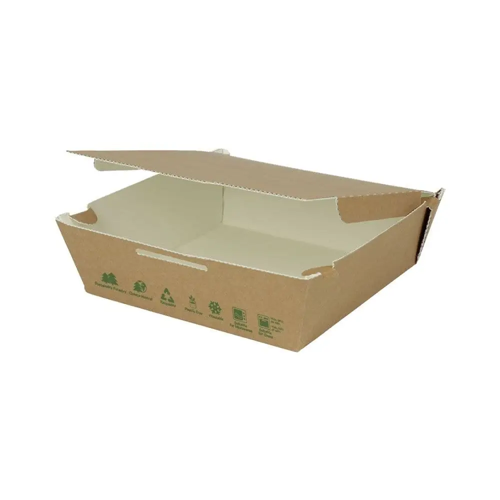 Take-away Boxen aus Karton 1700 ml, hitzebeständig, braun, biobeschichtet dfc042611-take-away-boxen-aus-karton-1700-ml-hitzebestaendig-braun-biobeschichtet-1