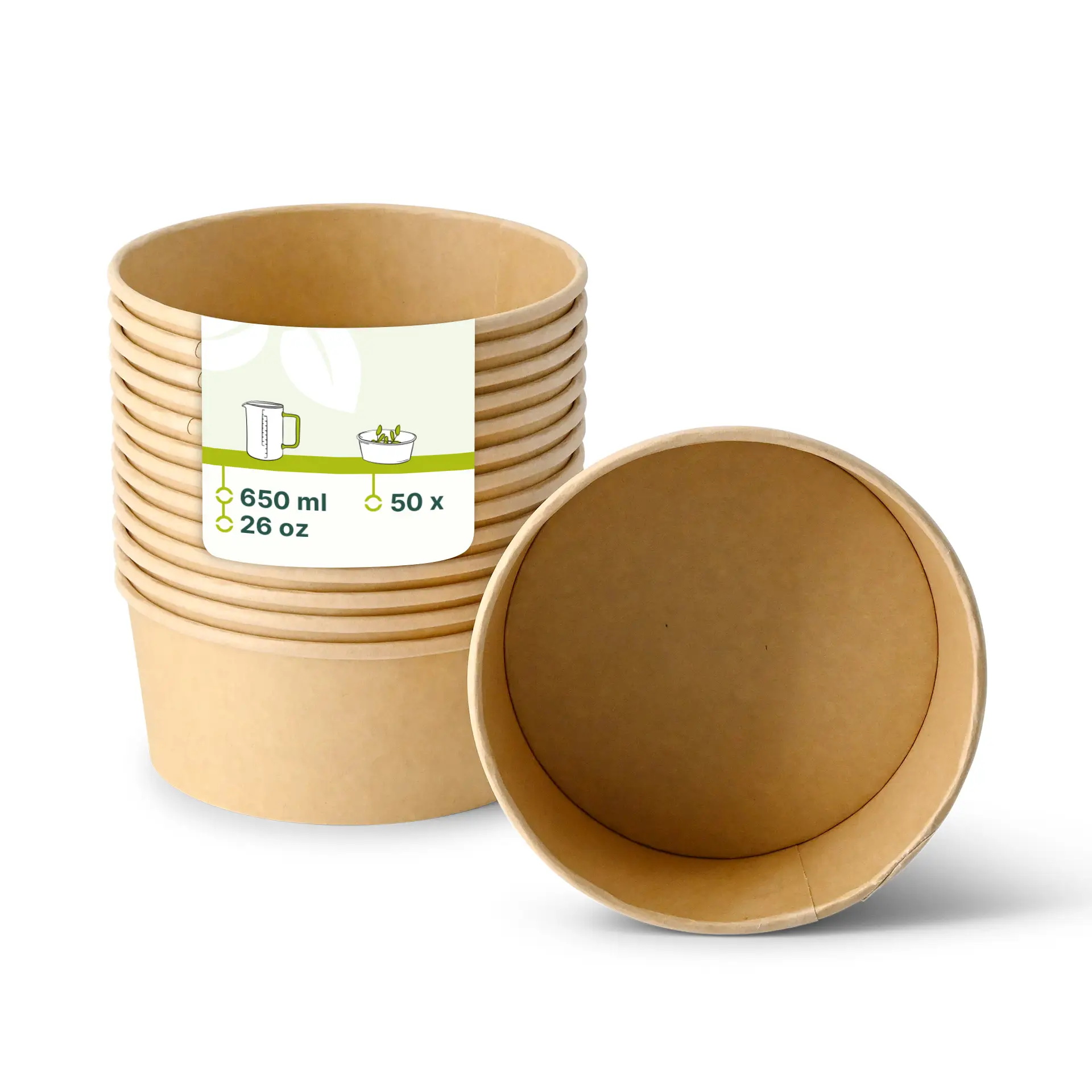 Kartonschale / Salatschale 650 ml, Ø 150 mm, braun Kartonschale / Salatschale 650 ml, Ø 150 mm, braun