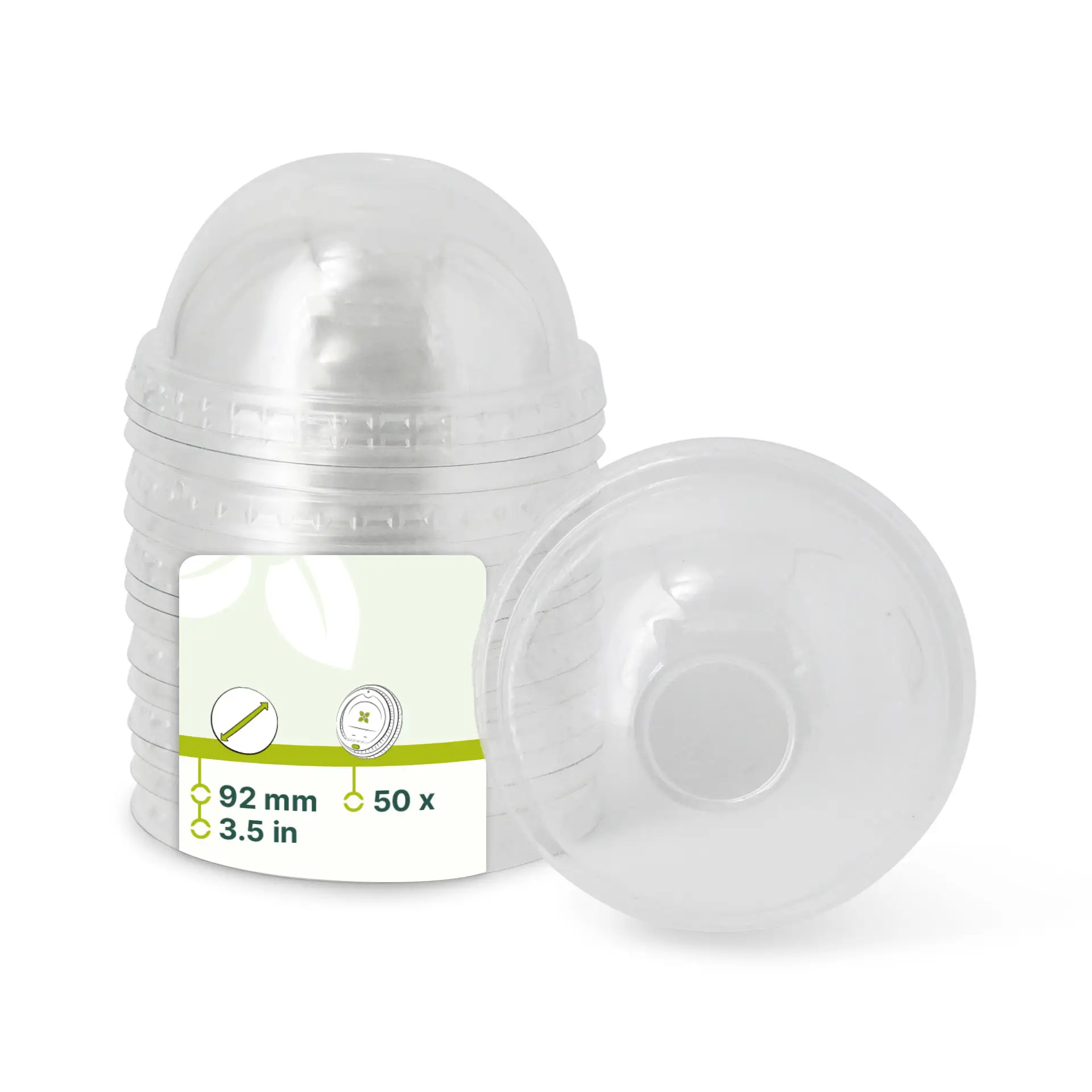 Couvercle dôme en rPET Ø 92 mm (pour pot à glace en carton) dfc067501-rpet-domdeckel-92-mm-f-papp-eisbecher