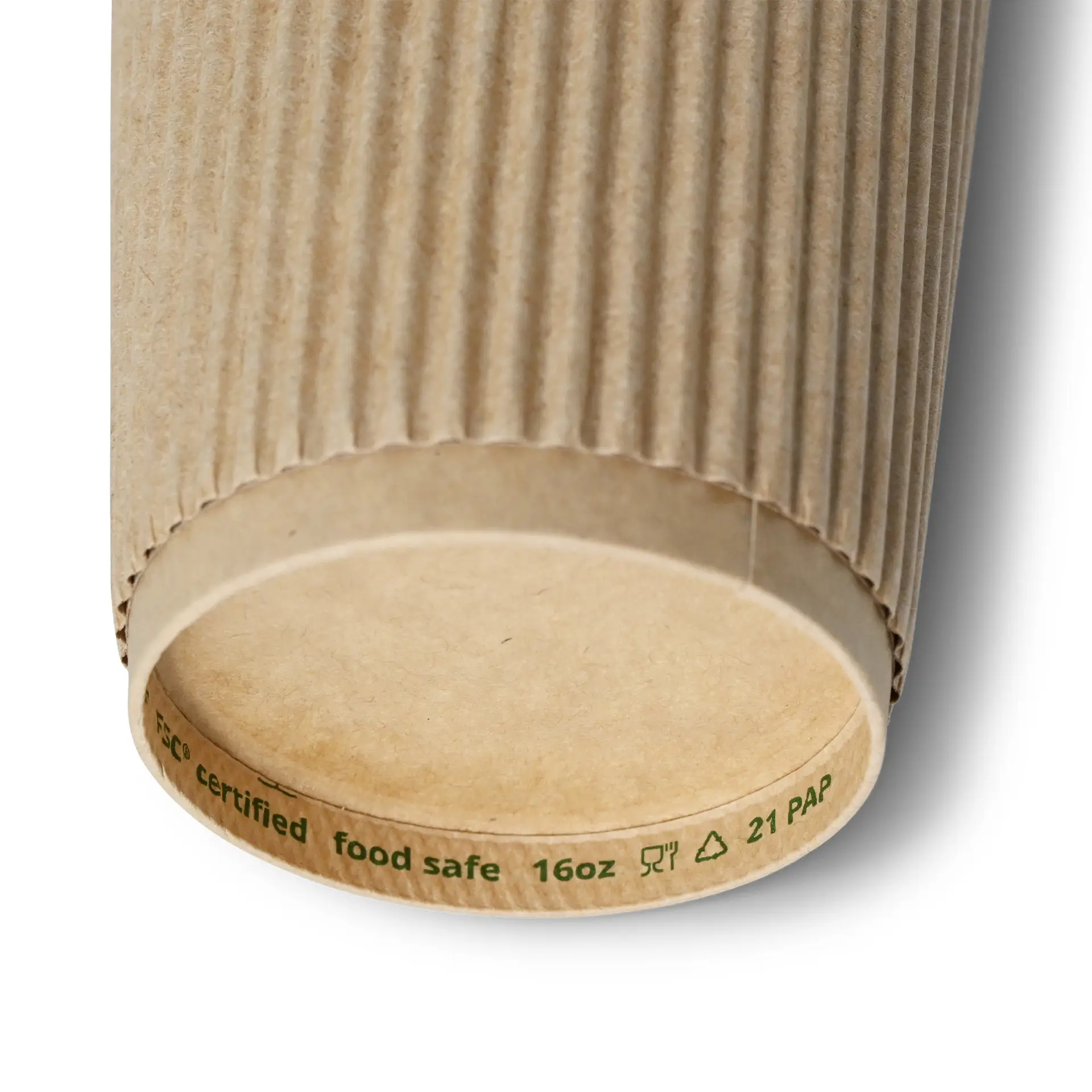 Riffelbecher / Kaffee to go Becher 400 ml / 16 oz, Ø 90 mm, braun dhd04963-riffelbecher-kaffee-to-go-becher-400-ml-16-oz-90-mm-braun-4